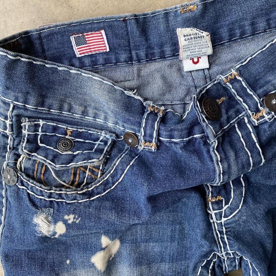 True Religion Vintage True Religion Designer denim jeans. USA bleach tears Size US 33 - 4 Thumbnail