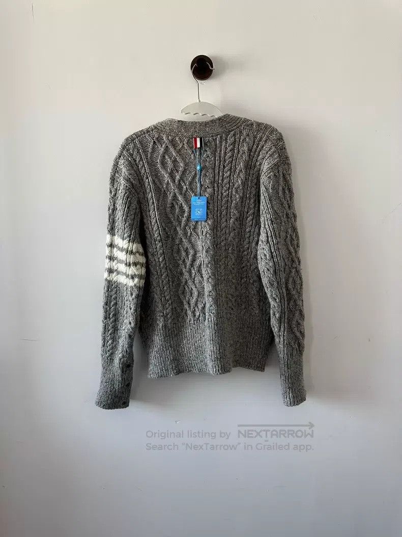 Thom Browne Thom Browne Gray Wool Cardigan Size US L / EU 52-54 / 3 - 2 Thumbnail