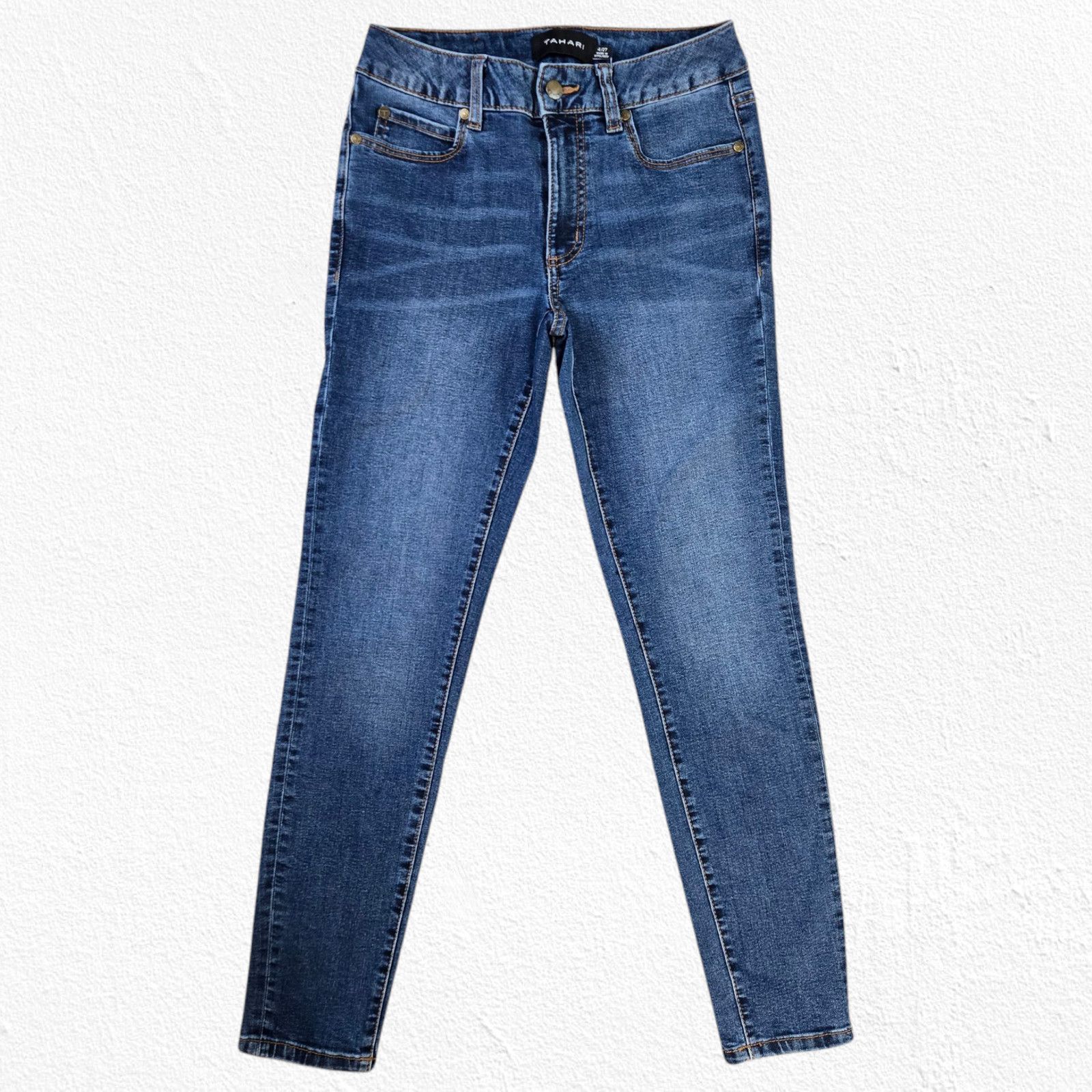 Other Dark Wash Mid Rise Classic Skinny Jeans Size 4 Size 27" / US 4 / IT 40 - 2 Thumbnail