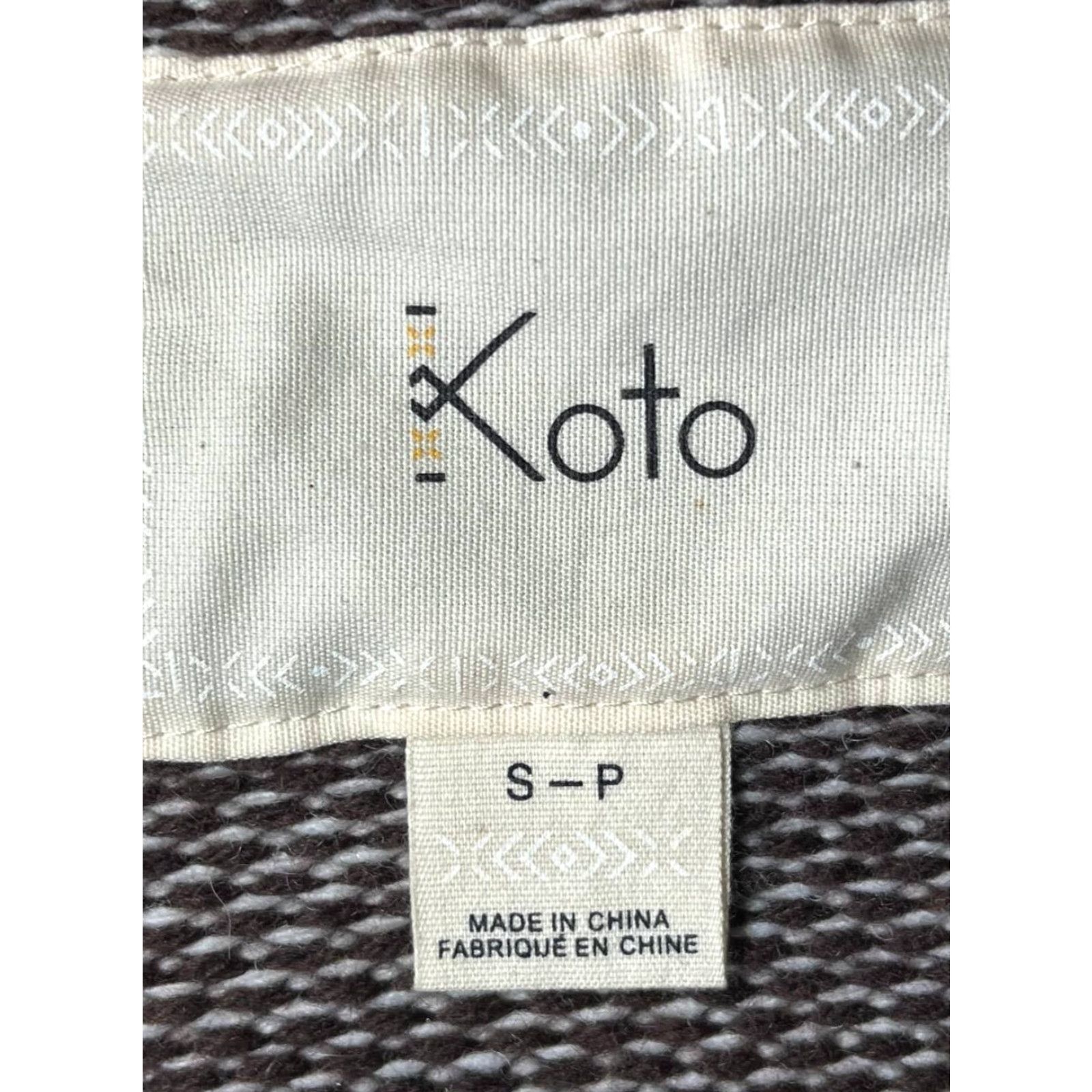 Anthropologie Anthropologie Koto Cardigan Hooded Zip Striped Brown Women's Size Small Multicolor Long Sleeve Women Cardigan S Womens Size S / US 4 / IT 40 - 6 Thumbnail