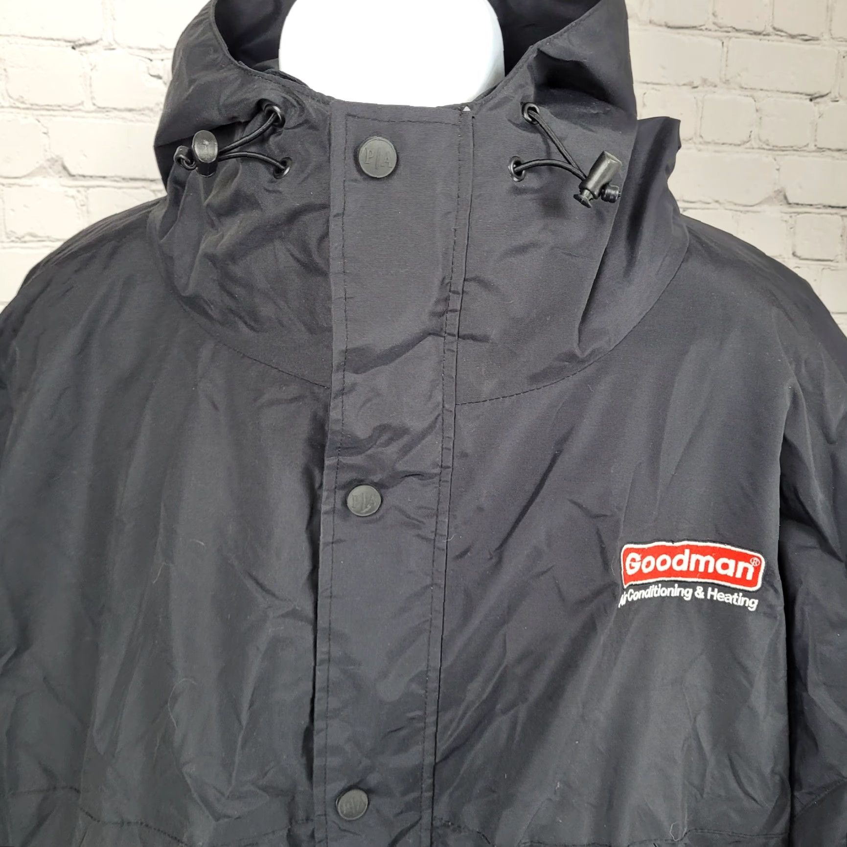 Port Authority Goodman Air Conditioning & Heating Black Hood Removable Fleece Lined Jacket 3XL Size US XXL / EU 58 / 5 - 7 Thumbnail