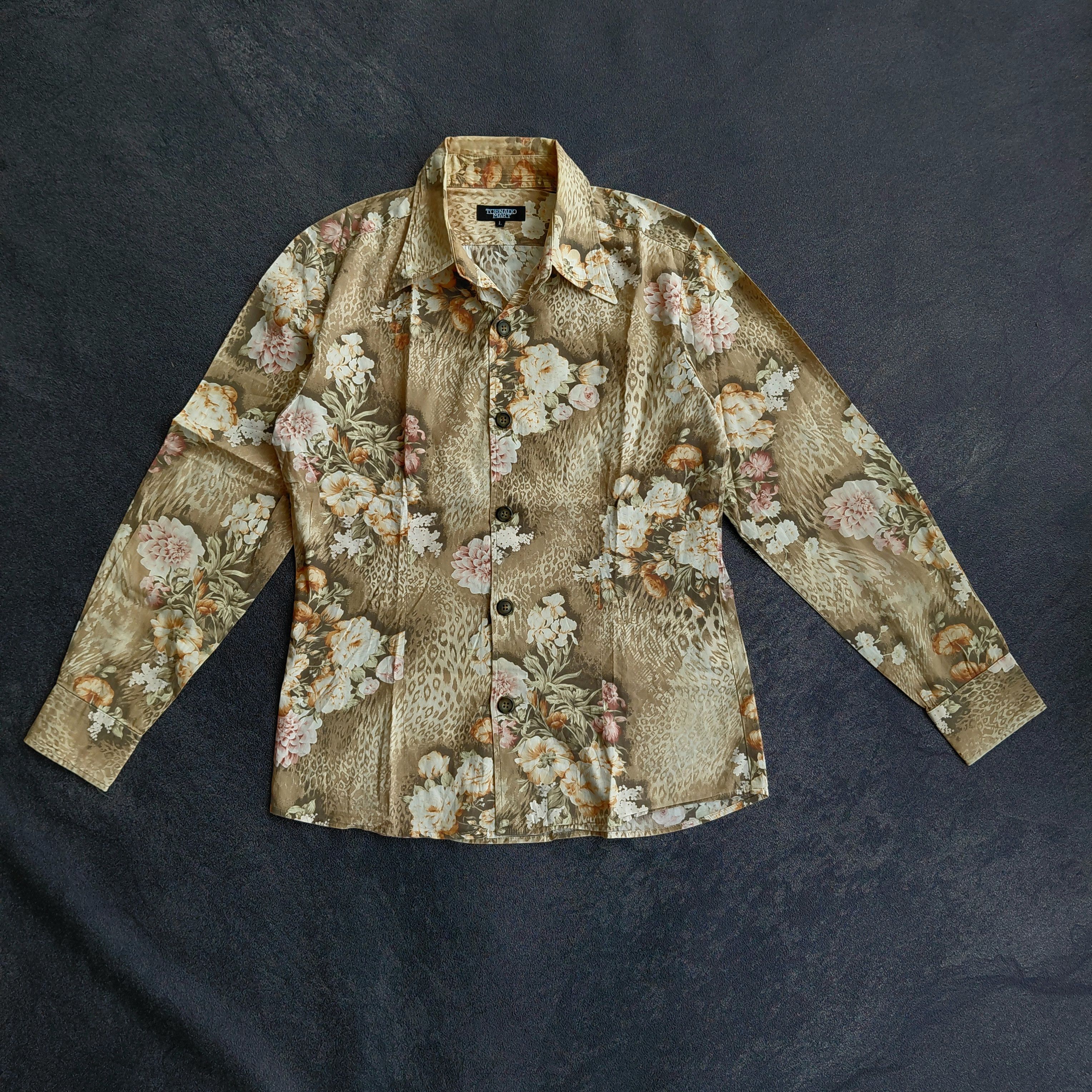 Tornado Mart Tornado Mart Flower Shirt Size US L / EU 52-54 / 3 - 1 Thumbnail