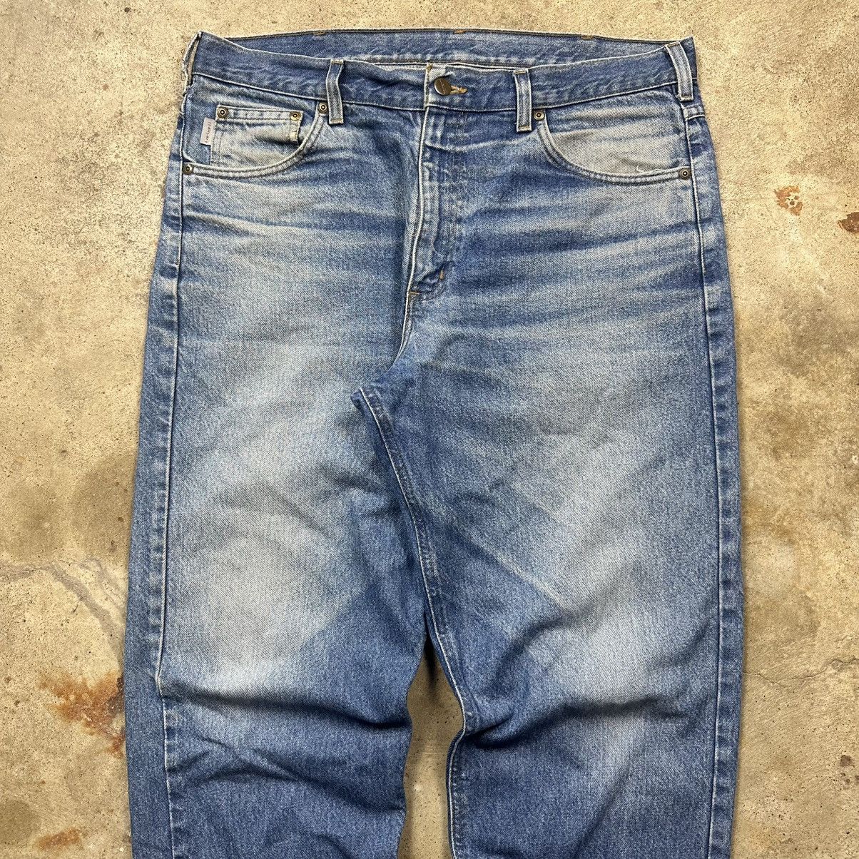 Carhartt Vintage 90s Faded Blue Denim Carhartt Baggy Skater Jeans Size US 36 / EU 52 - 2 Thumbnail