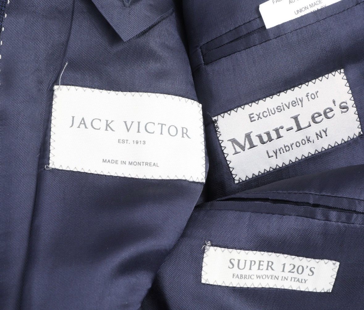 Jack Victor Jack Victor Navy Super 120’s Wool Blazer Size 46 Size 46R - 4 Thumbnail