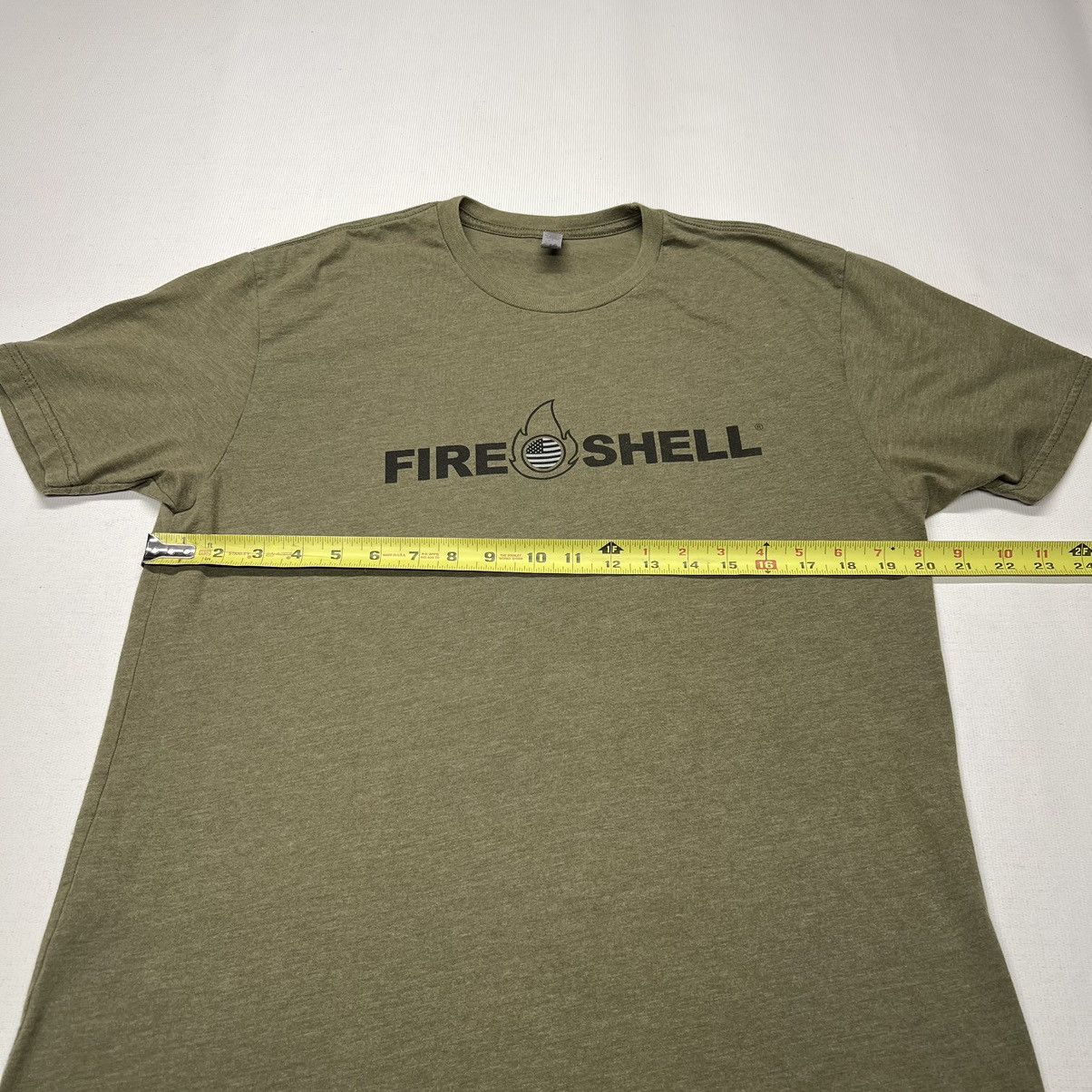 Other Fire Shell Tee Shirt Green Logo Graphic Flag Size US L / EU 52-54 / 3 - 12 Thumbnail