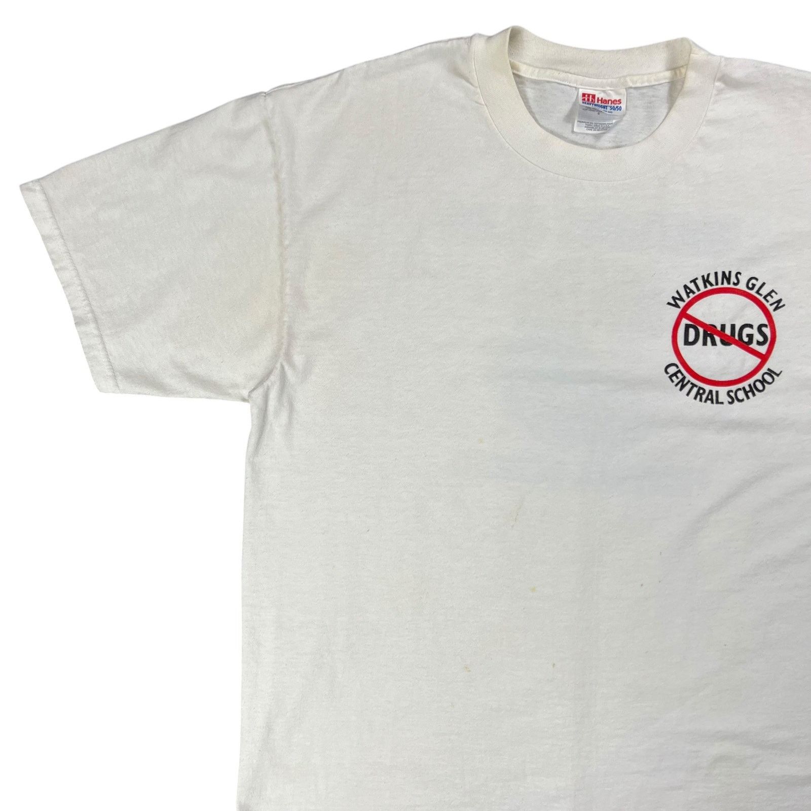 Hanes × Vintage Vintage 90s Watkins Glen Drug Free Environment tee (L) Size US L / EU 52-54 / 3 - 6 Thumbnail