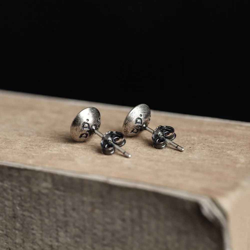 Jewelry Tiny Concave Round Stud Earrings 925 Sterling Ear Charm Gift Size ONE SIZE - 4 Thumbnail