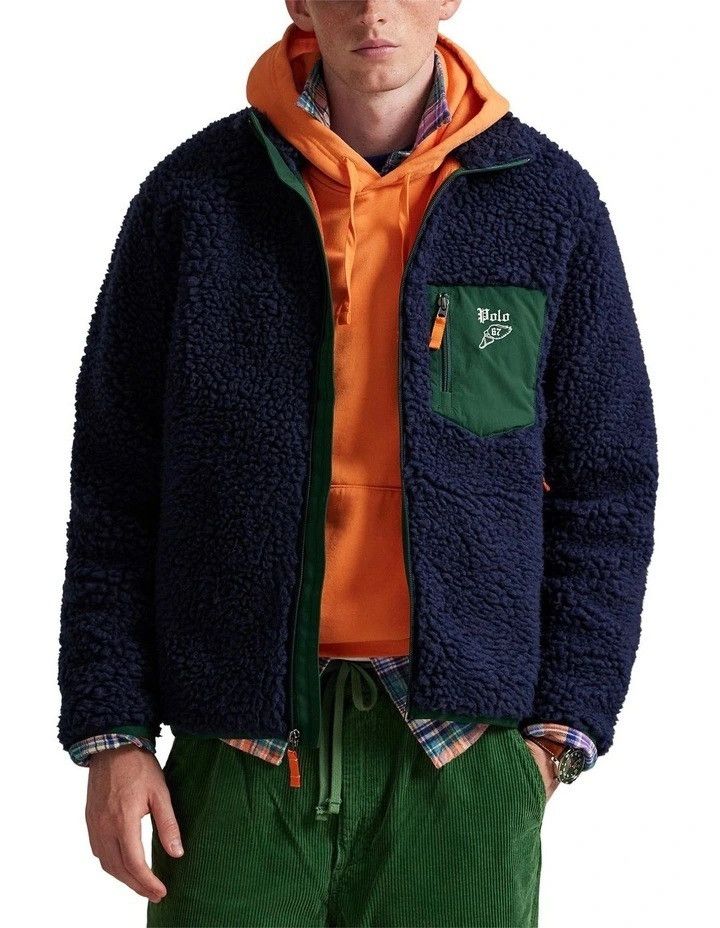 Polo Ralph Lauren Polo Ralph Lauren Winged Foot Logo Pile Fleece Jacket Sz XL Size US XL / EU 56 / 4 - 3 Thumbnail