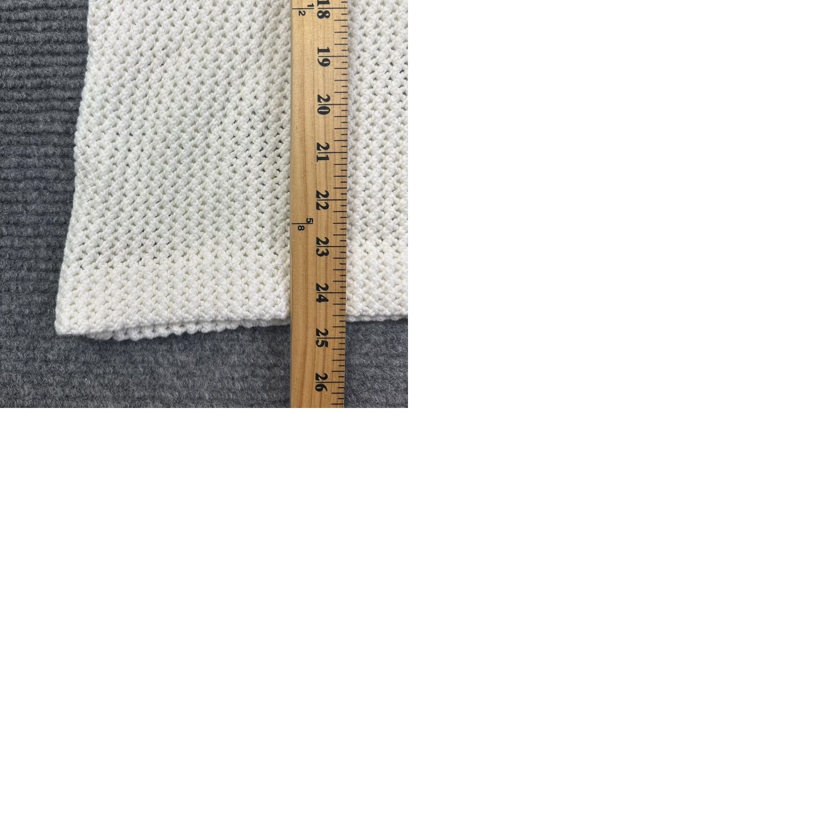 Van Heusen VINTAGE Van Heusen Sweater Shirt Womens M White 90s Open Knit Pullover 100% Cotton Knit Wool/Stretch Size M / US 6-8 / IT 42-44 - 9 Thumbnail