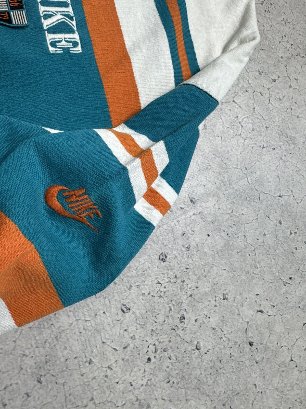 Nike Nike Vintage 80’s Rugby Sweatshirt Rare Striped Size US M / EU 48-50 / 2 - 6 Thumbnail
