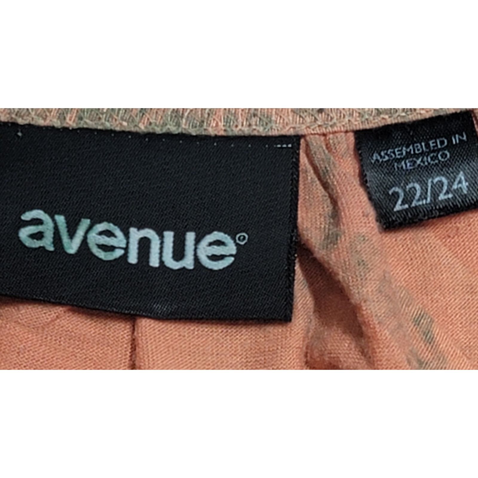 Other Avenue Orange Green Floral Print Pleated Top 22 24 Soft Size 3XL / US 20-22 - 4 Thumbnail