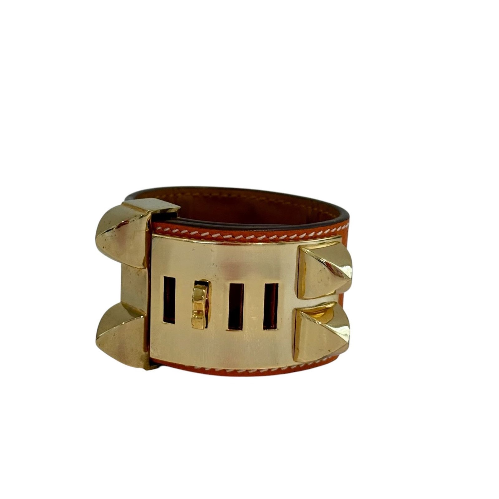Hermes HERMES Epsom Collier de Chien CDC Bracelet S in Orange Size ONE SIZE - 6 Thumbnail