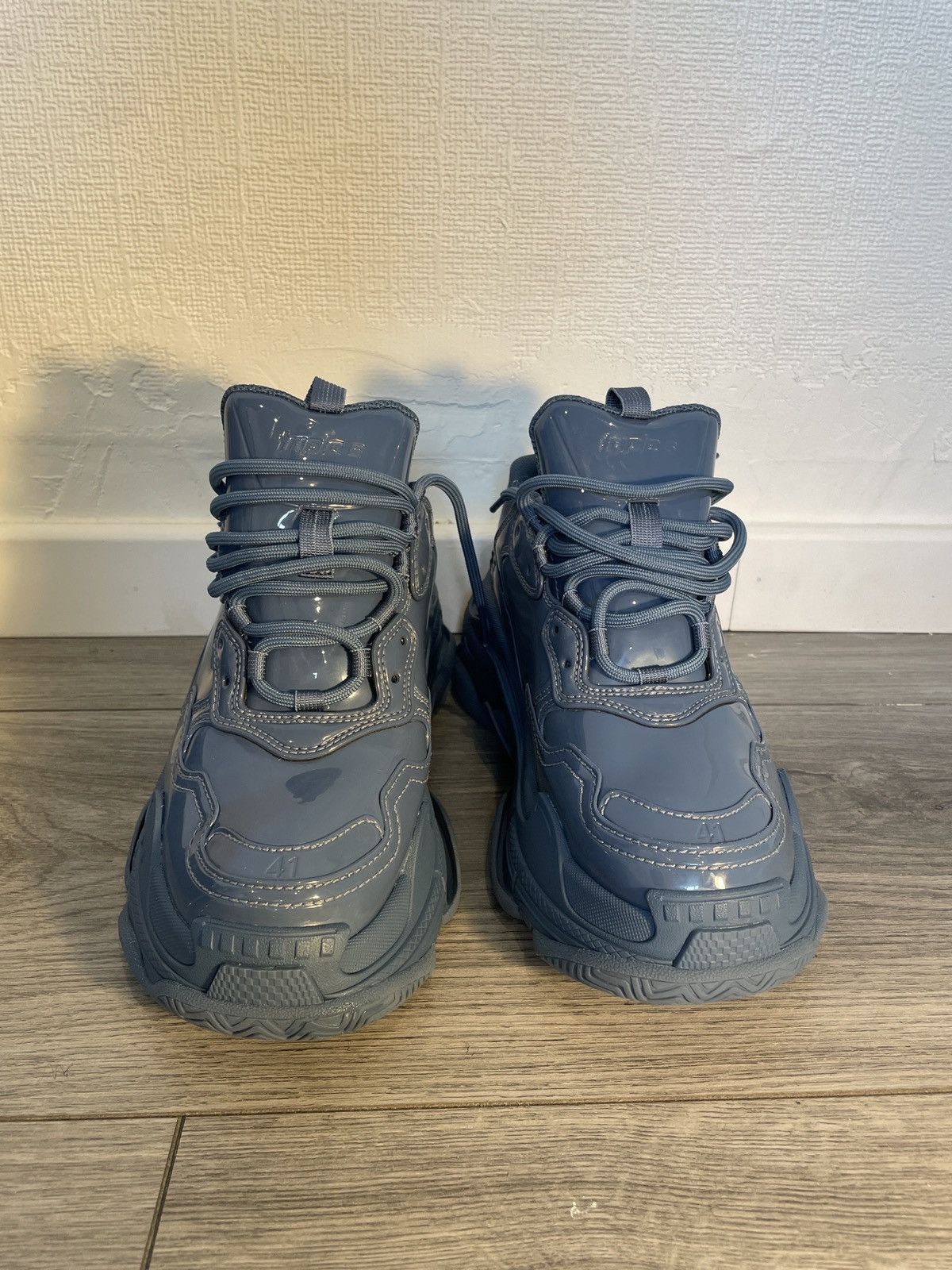 Balenciaga Balenciaga Triple S Blue Vernis Size US 8 / EU 41 - 2 Thumbnail