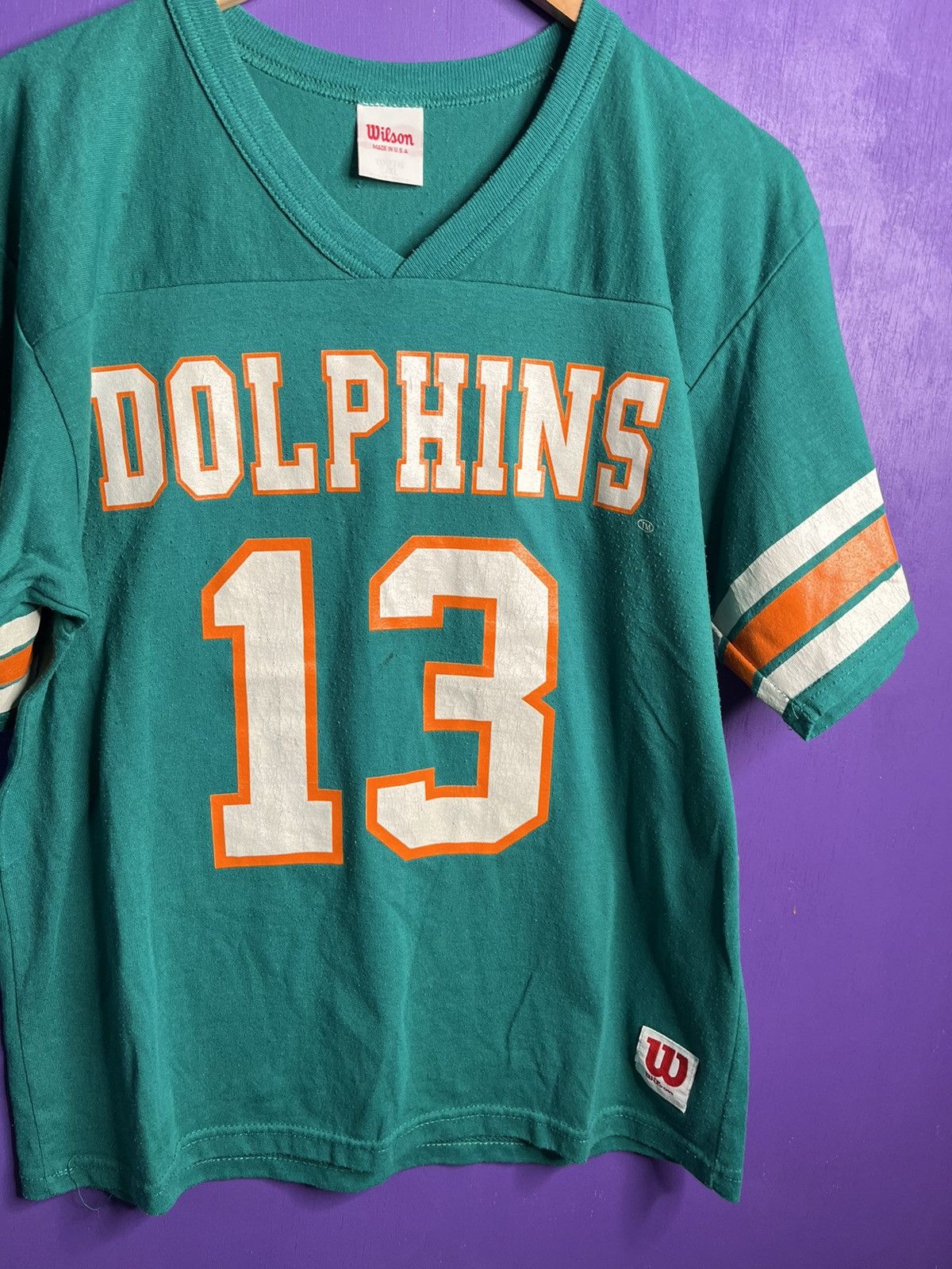 NFL × Vintage Vintage 90s NFL Dan Marino Miami dolphins jersey shirt Size US M / EU 48-50 / 2 - 3 Thumbnail
