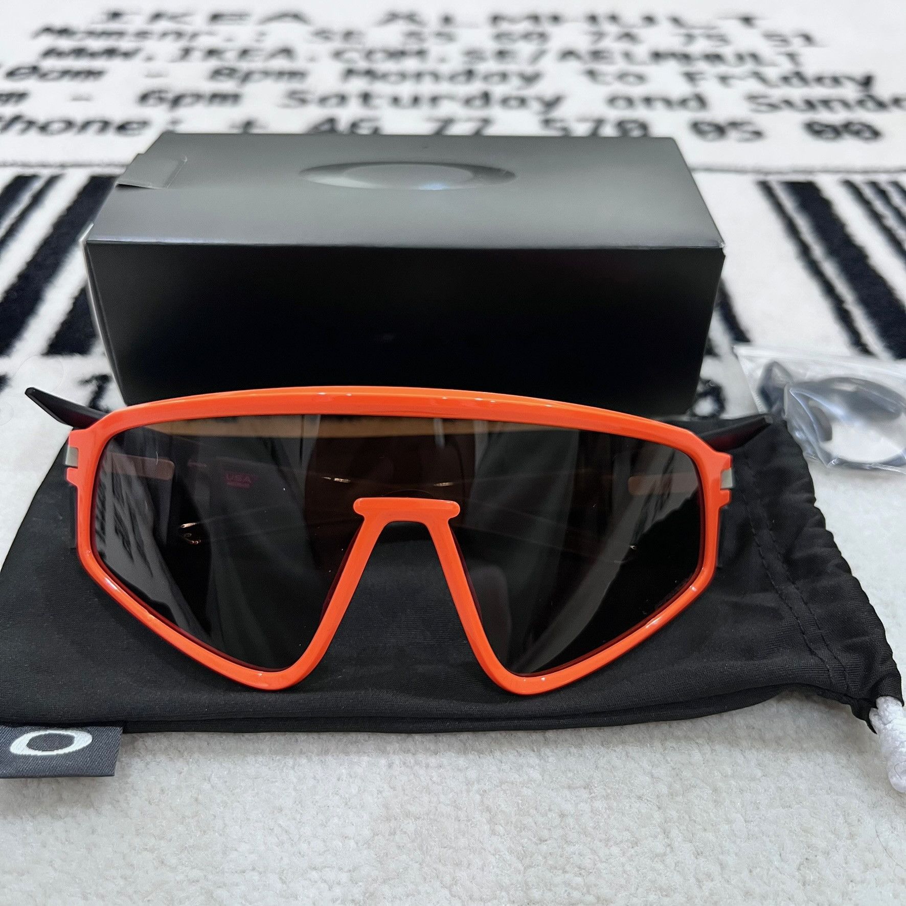 Oakley Oakley Latch Panel Mask Neon Orange Sunglasses Size ONE SIZE - 1 Thumbnail