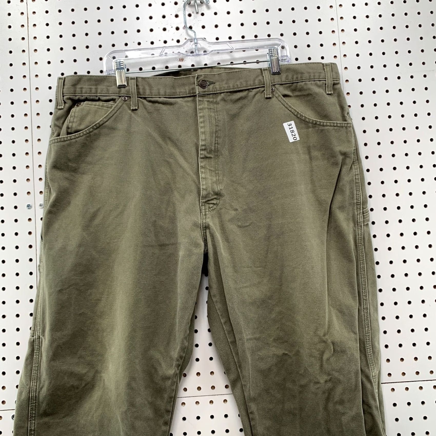 Dickies VINTAGE Dickies Carpenter Pants Mens 42X30 Moss Olive Green Canvas Workwear Size US 42 / EU 58 - 7 Thumbnail
