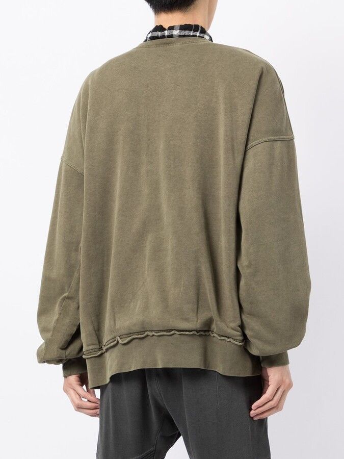 Haider Ackermann Khaki Double Layer Perth Sweatshirt Size US M / EU 48-50 / 2 - 6 Thumbnail
