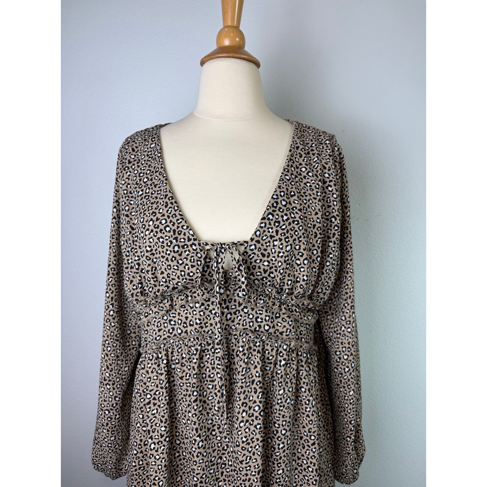 Chicos Altar'd State Leopard Print Dress, Sz Large Size L / US 10 / IT 46 - 4 Thumbnail