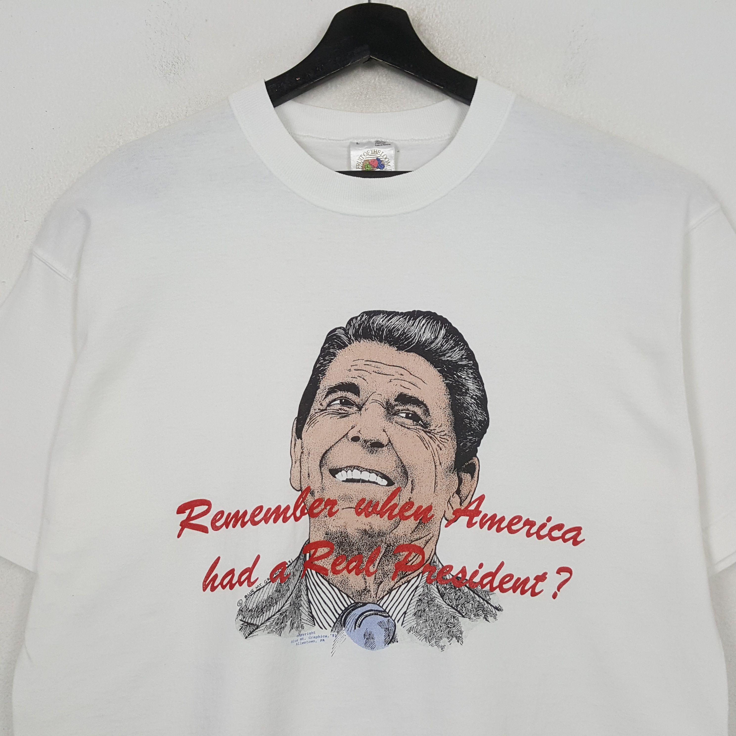 Fruit Of The Loom Ronald Reagan President Vintage Tshirt RR28 Size US L / EU 52-54 / 3 - 2 Thumbnail