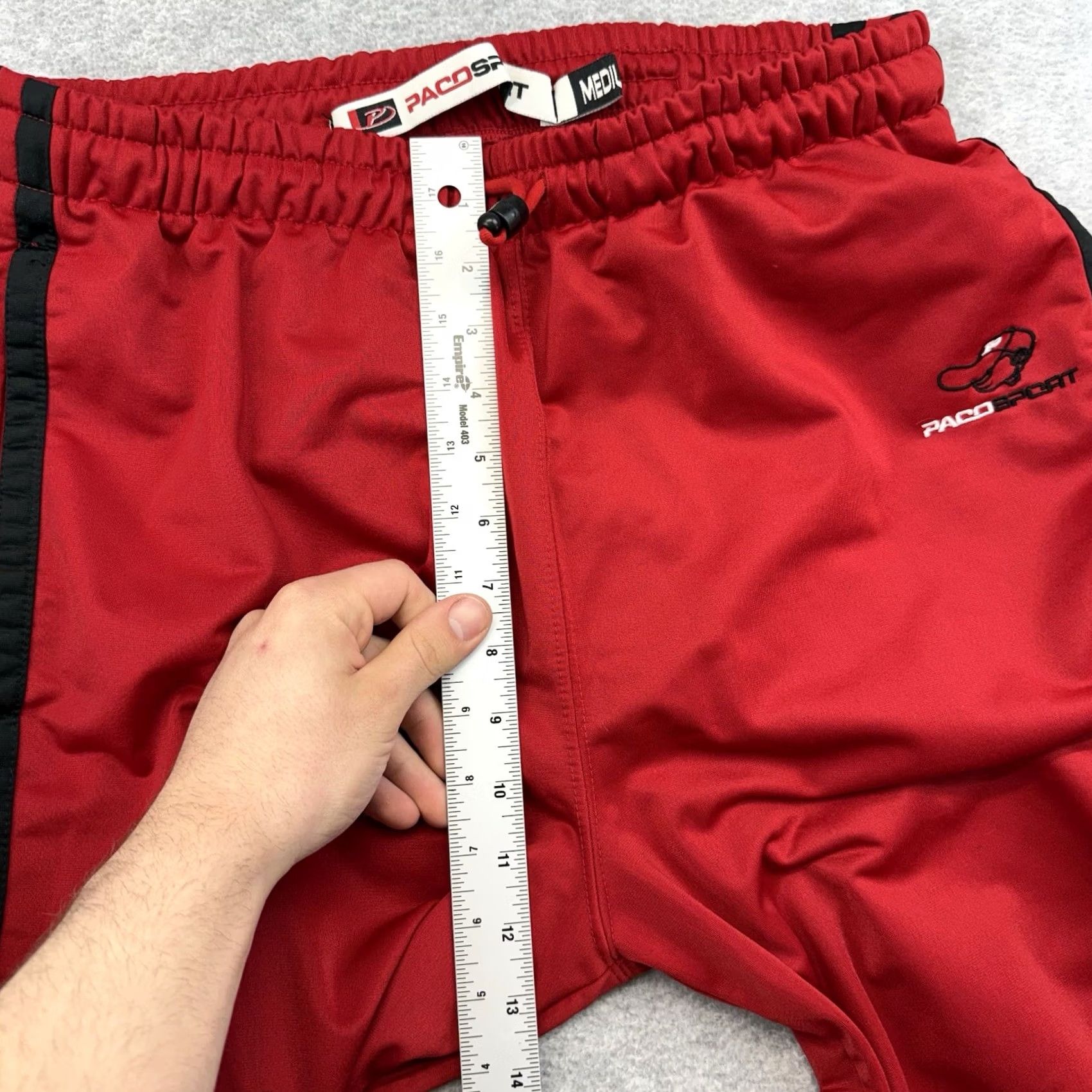 Vintage VINTAGE Paco Sport Track Pants Red Ankle Zip Baggy M Men’s Wide-Leg Athletic Size US 31 - 6 Thumbnail