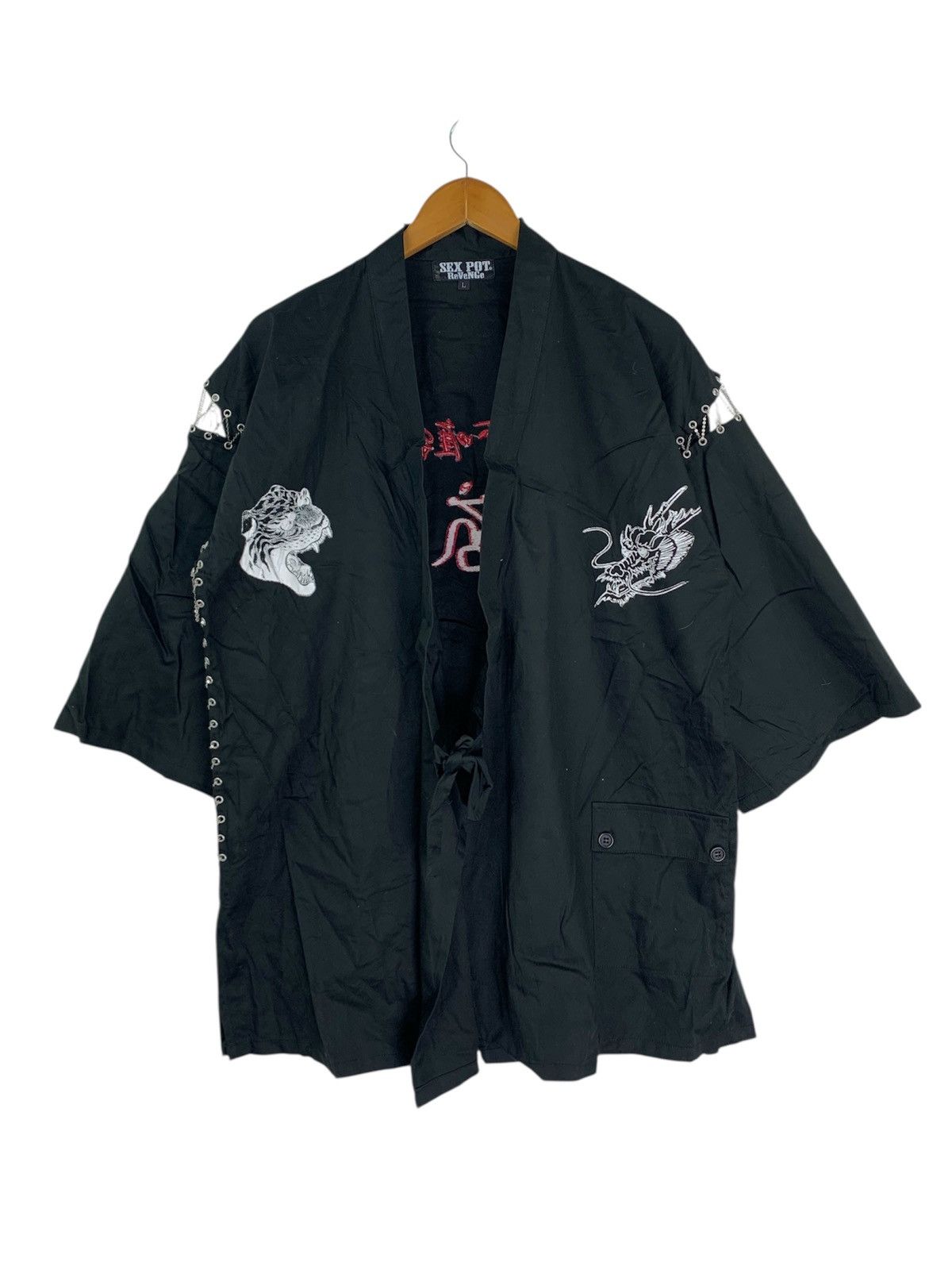 Sex Pot Revenge Embroidered Kimono Haori Japanese Punk Goth