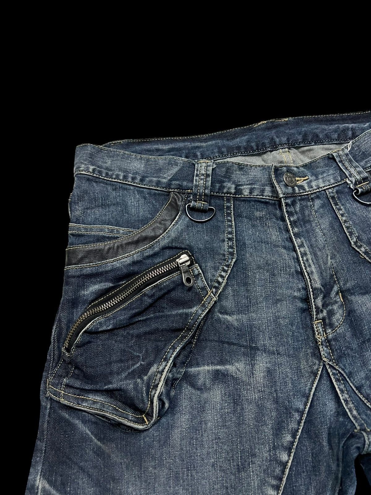 If Six Was Nine × PPFM × Seditionaries 🌈Insane Pocket PPFM Curved Multipocket Punk Jean Size US 35 - 8 Thumbnail