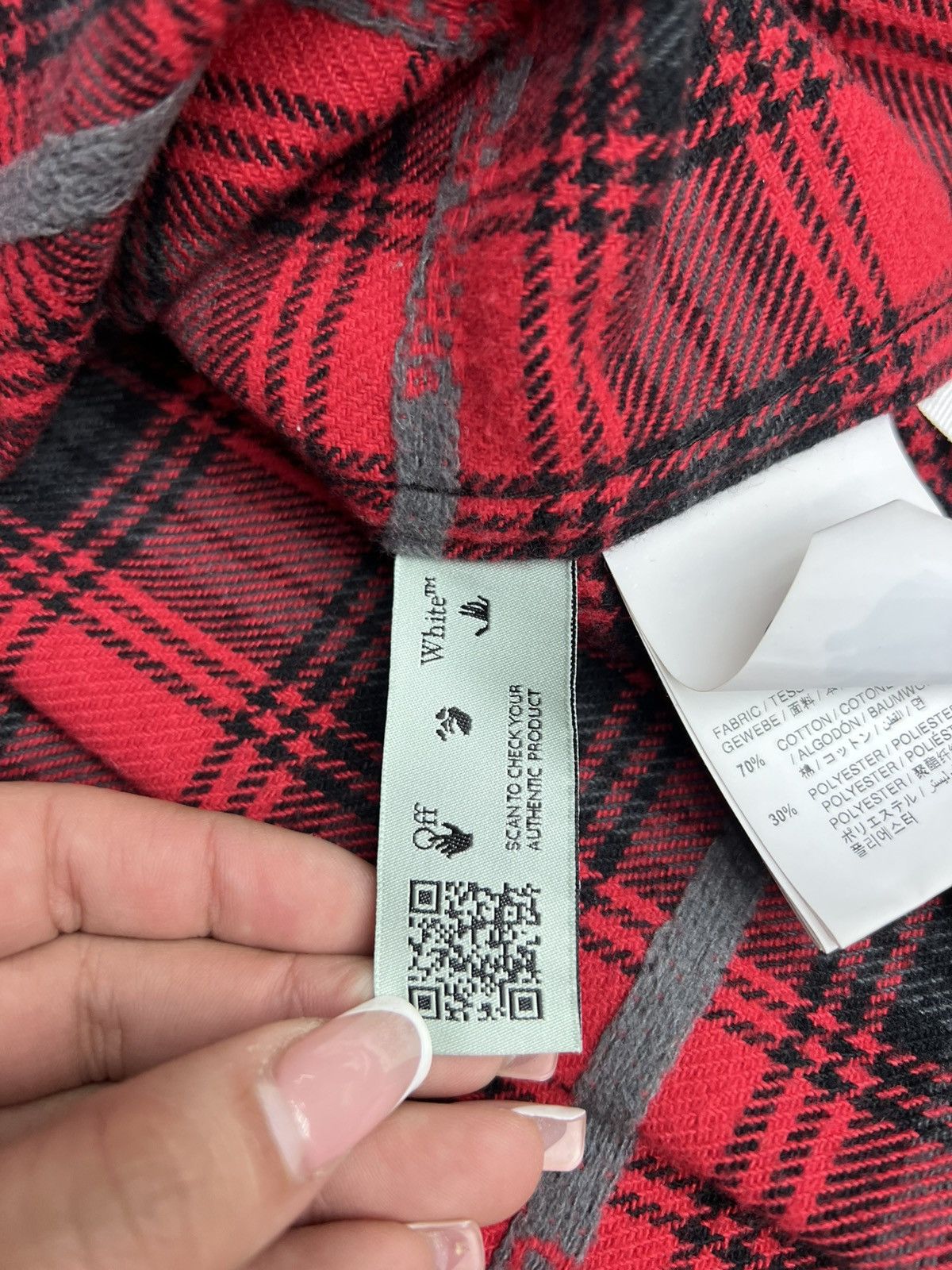Off-White Offwhite Red Flannel Button Up Size US M / EU 48-50 / 2 - 12 Thumbnail