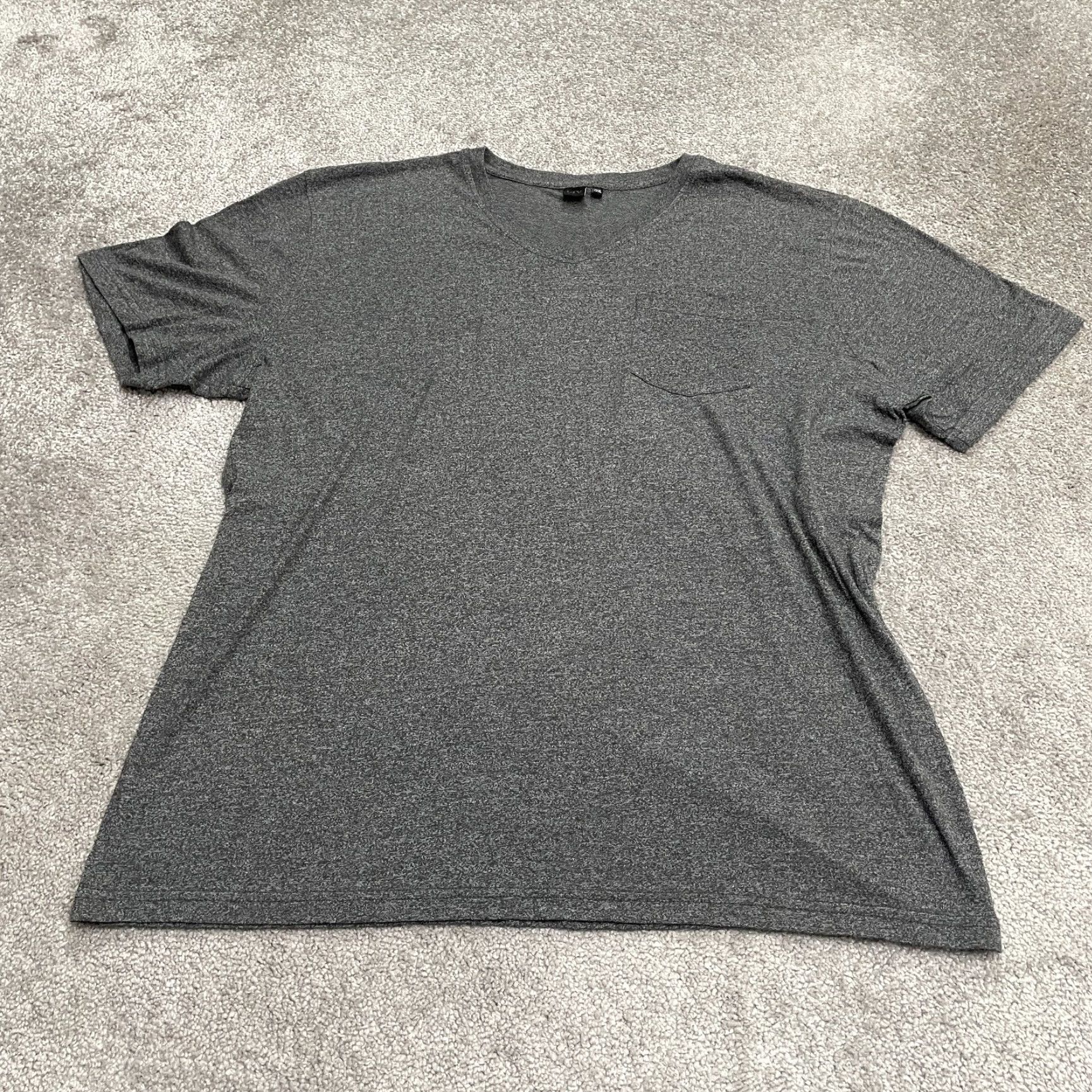 Vintage Liv Basic T-Shirt Womens XXXL Dark Gray V-Neck Short Sleeve Casual Stretch Tee Size XXL / US 16-18 / IT 52-54 - 2 Thumbnail