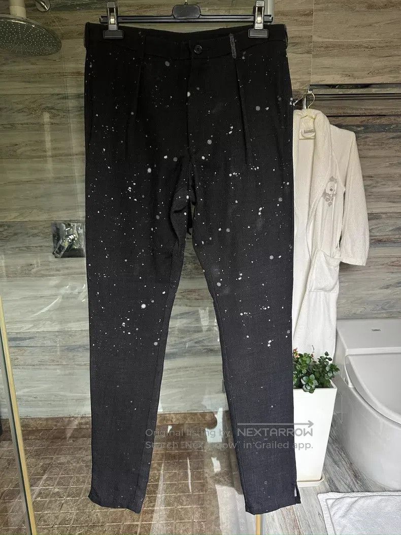 Other Ann Demeulemeester size S Dark gray mud dot silk cotton pan Size 22" - 1 Thumbnail