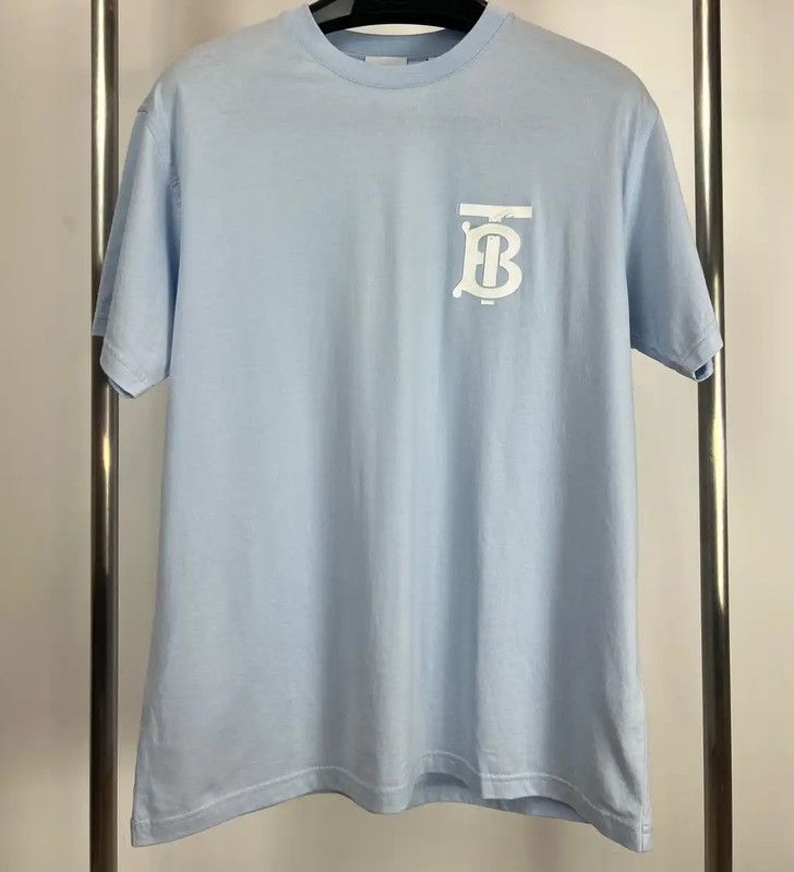 Burberry Burberry Light Blue Cotton Women's T-shirt Size S / US 4 / IT 40 - 1 Thumbnail