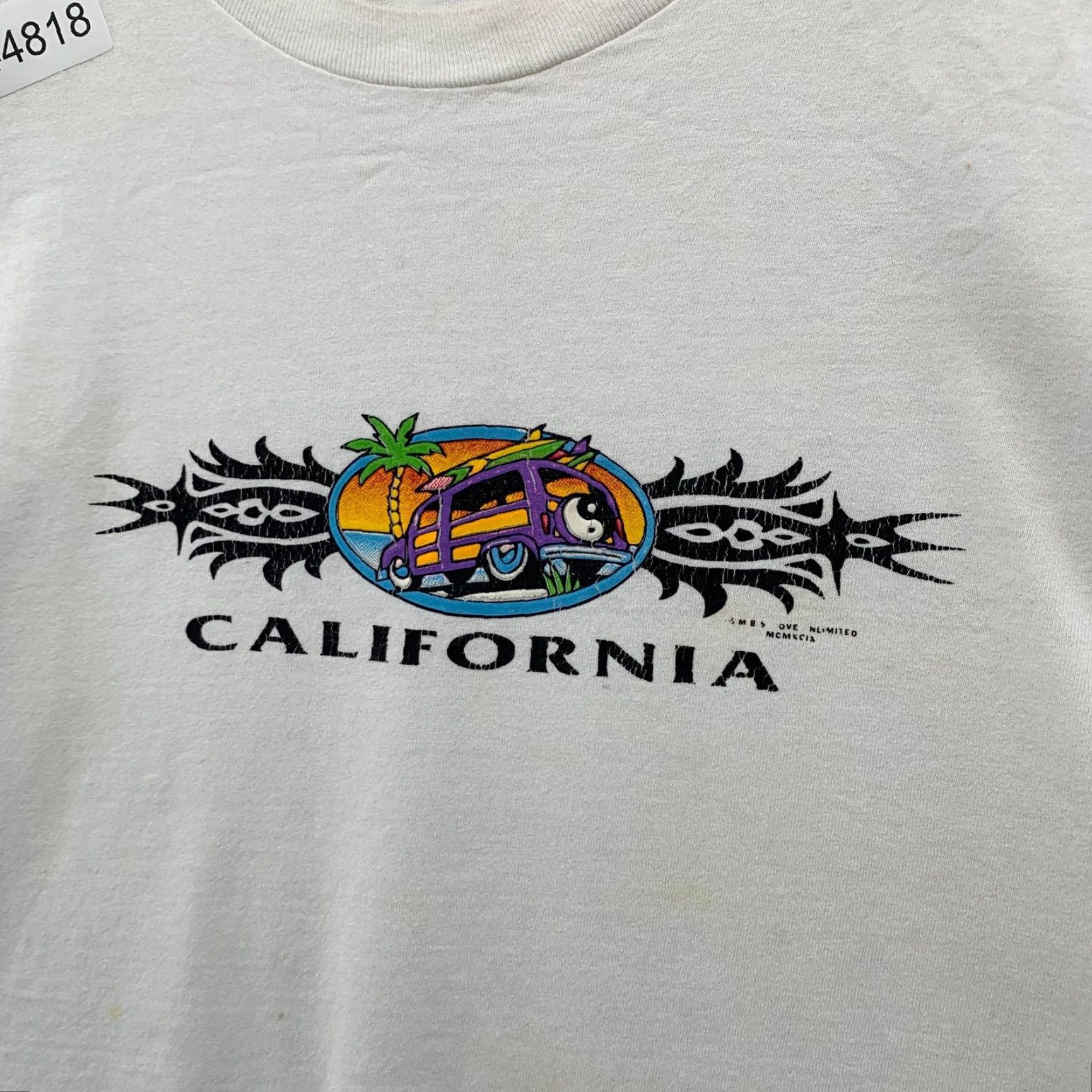 Vintage VINTAGE California Woody Wagon Surf Shirt Mens XL White Single Stitch USA Size US XL / EU 56 / 4 - 5 Thumbnail