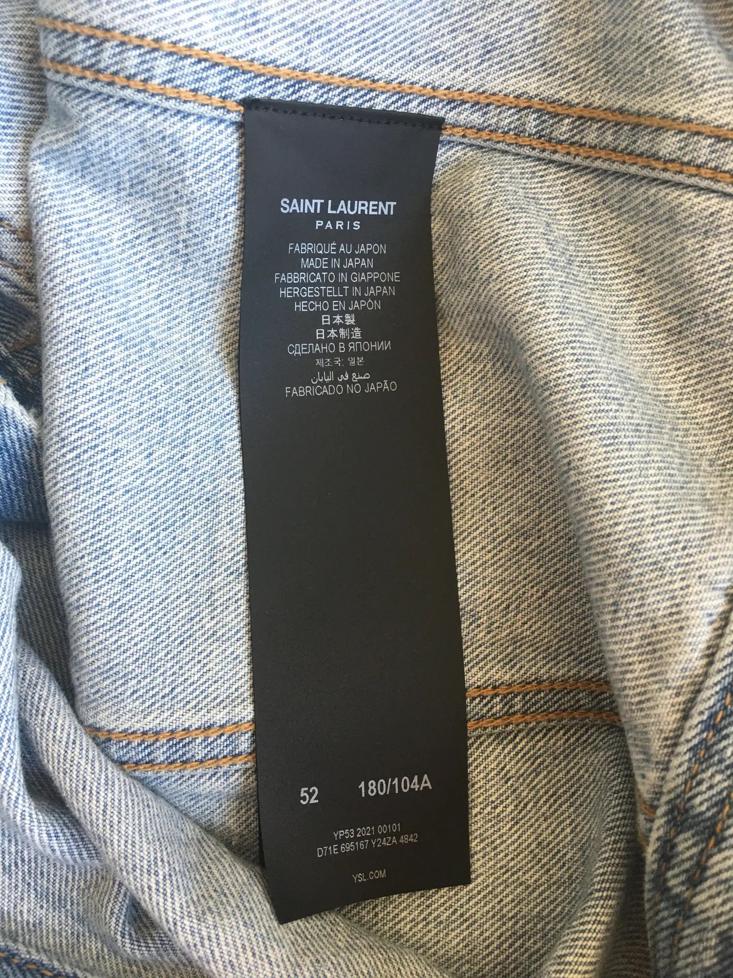 Saint Laurent Paris SS'22 Denim Sleeveless Jacket Size US L / EU 52-54 / 3 - 5 Thumbnail