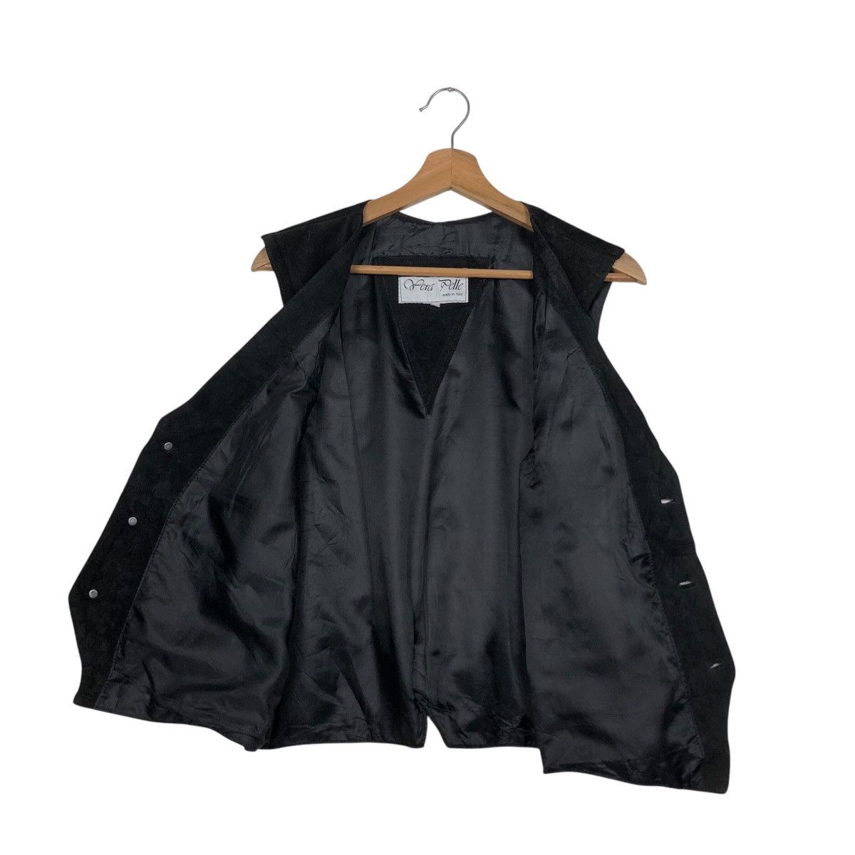 Japanese Brand 📌Vintage Vera Pelle Biker Vest Genuine Leather Utility Wear Size US L / EU 52-54 / 3 - 14 Thumbnail
