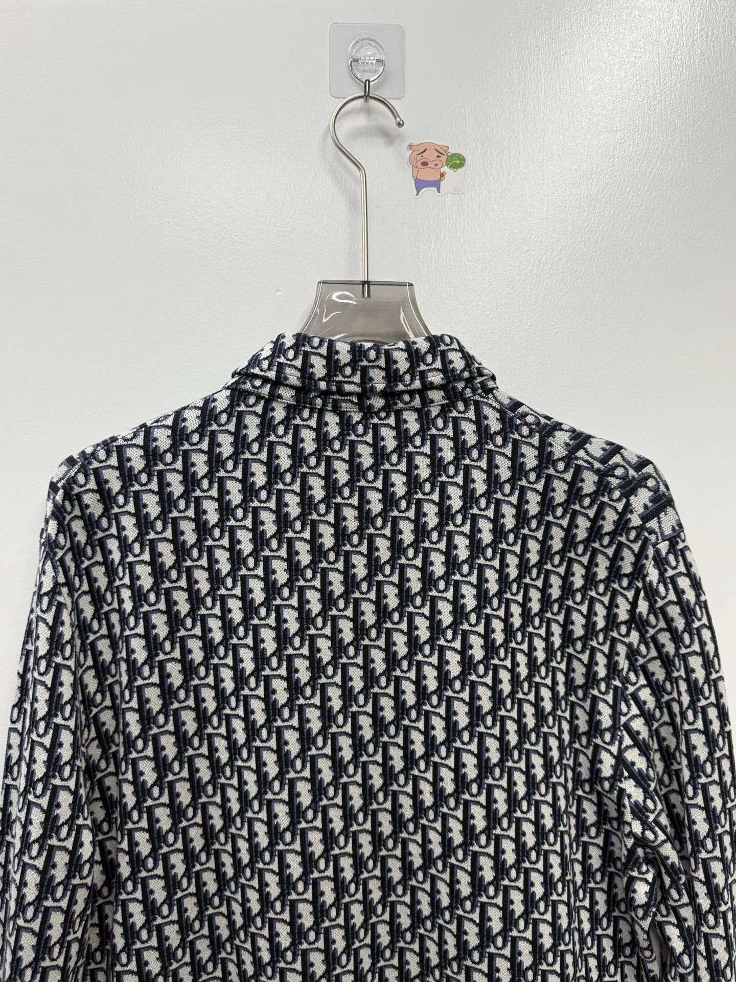 Dior Dior Black & White Oblique Print Knit Long-Sleeve Shirt Size US L / EU 52-54 / 3 - 5 Thumbnail
