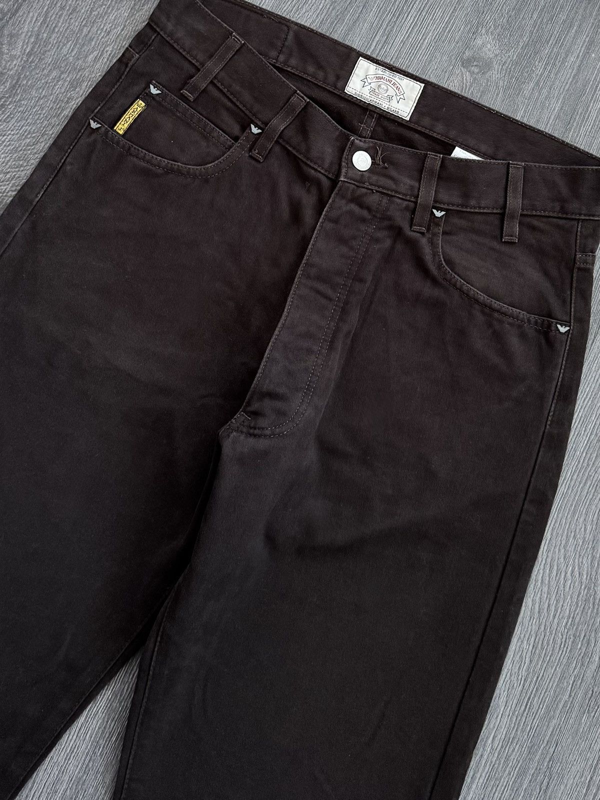 Armani Vintage Armani Relaxed Fit Brown Jeans Size US 32 / EU 48 - 3 Thumbnail