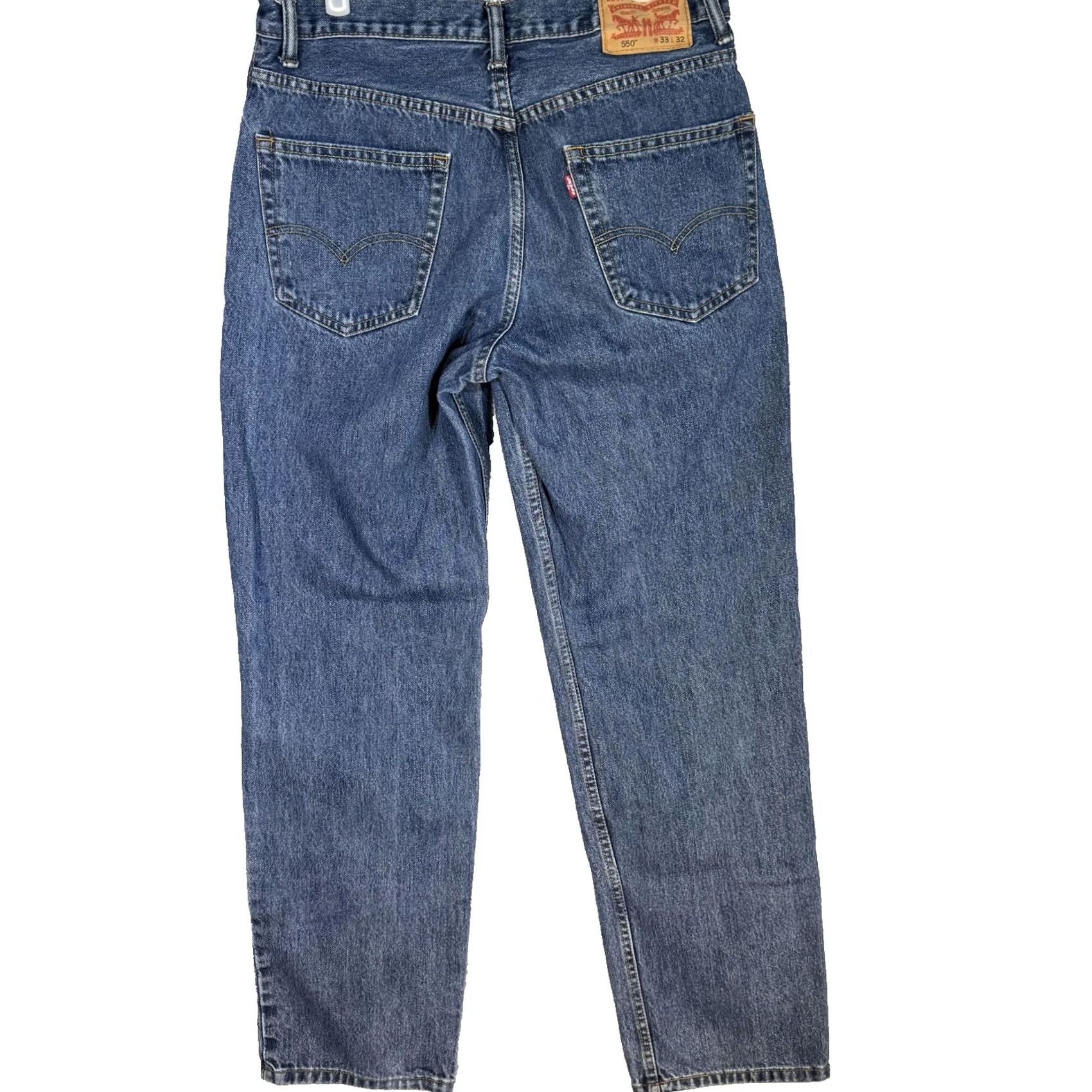Levi's Levis 550 Jeans Mens 33x32 Relaxed Fit Tapered Leg Denim Classic Size US 33 - 2 Thumbnail