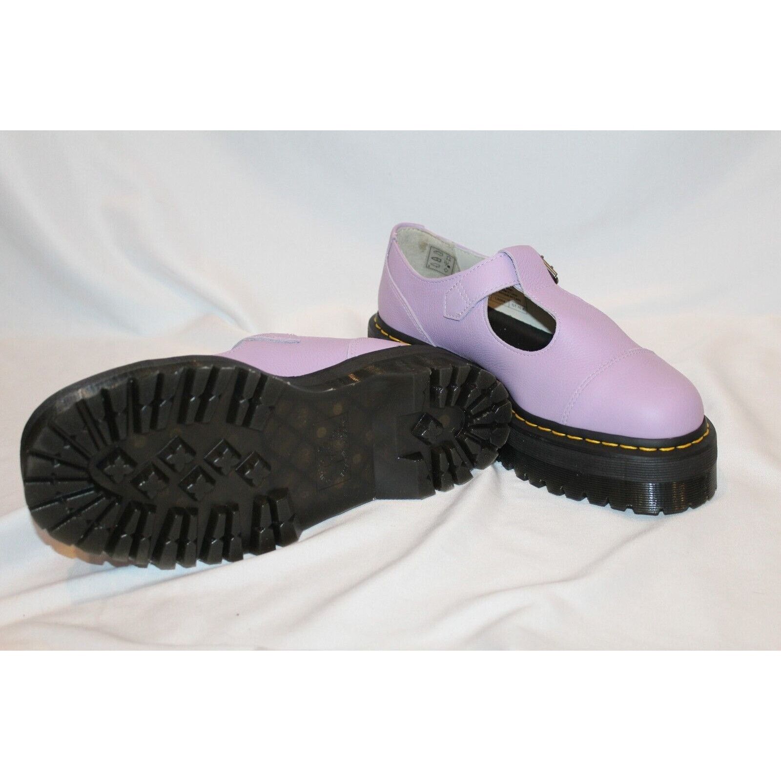 Dr. Martens NIB DR. MARTENS WOMEN'S BETHAN LEATHER LOAFER SANDALS LILAC Size US 11 / IT 41 - 5 Thumbnail
