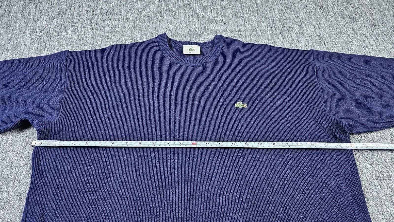 Lacoste Lacoste Vintage 90s Sweatshirt Boxy Cropped Navy Blue Size US L / EU 52-54 / 3 - 6 Thumbnail