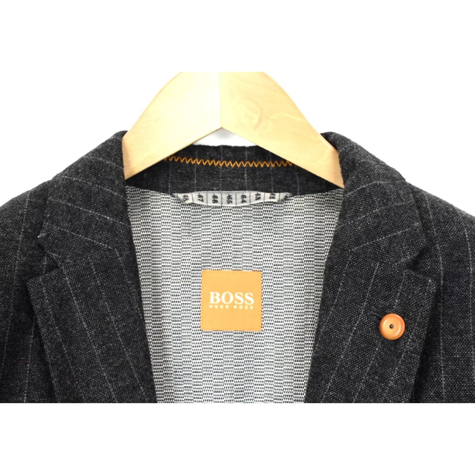 Hugo Boss HUGO BOSS Blazer Men US 42R Wool Blend Pinstripe Slim Notch Lapel Orange Label Beneslim7 Shirt Size 42R - 6 Thumbnail