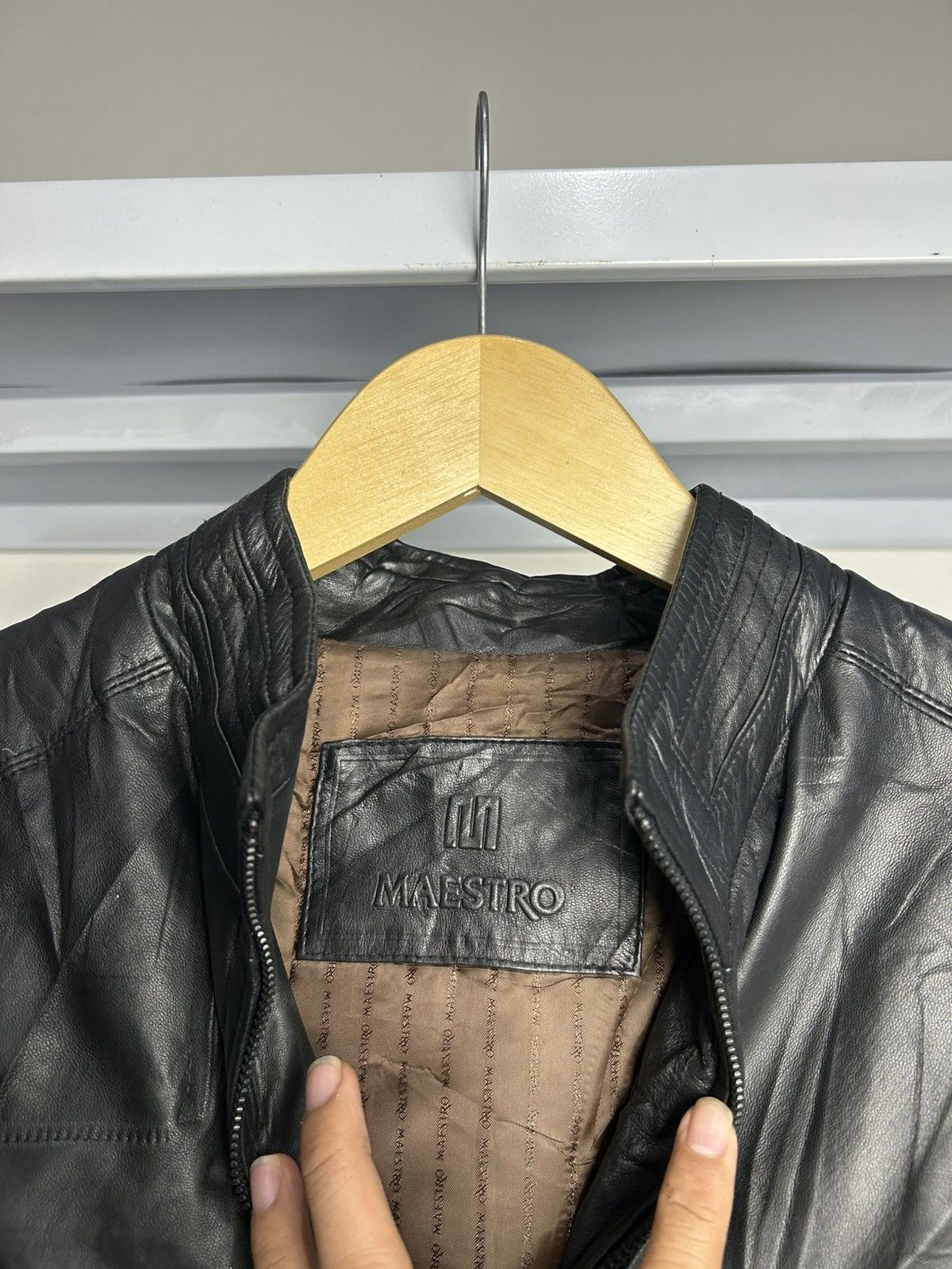 Japanese Brand VINTAGE 2005 MAESTRO LATHER JACKET Size US L / EU 52-54 / 3 - 5 Thumbnail