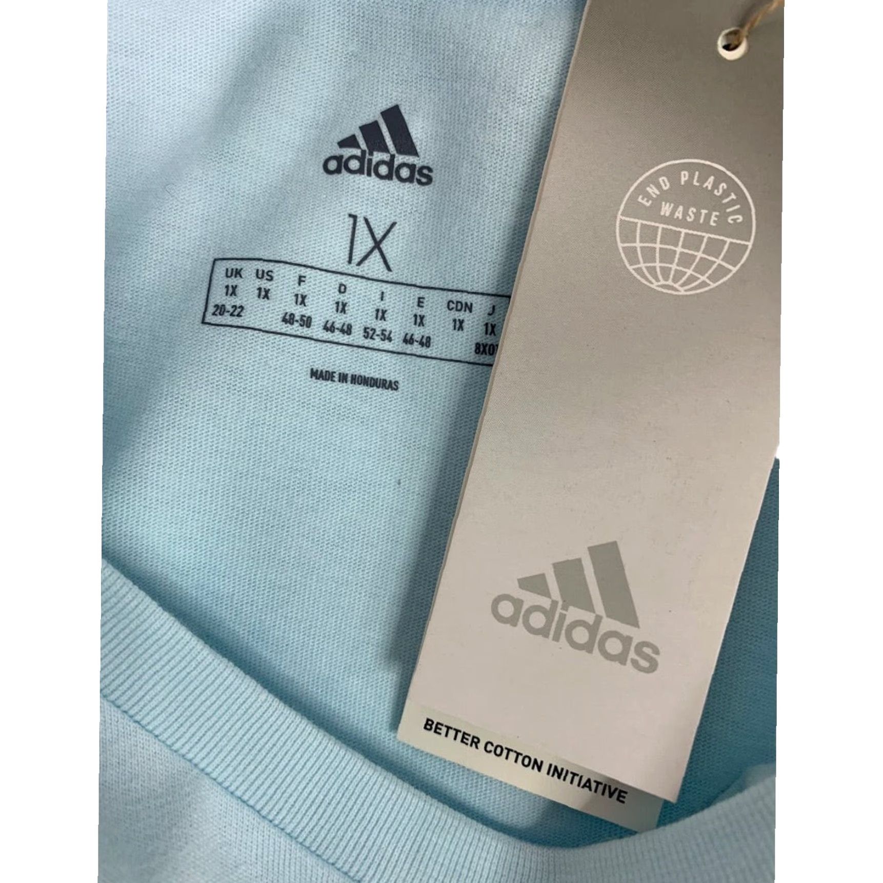 Adidas Adidas Womens New Logo Basic Tshirt Almost Blue HL2025 Shirt Adult 1X Women Blue 100% cotton Size XL / US 12-14 / IT 48-50 - 6 Thumbnail