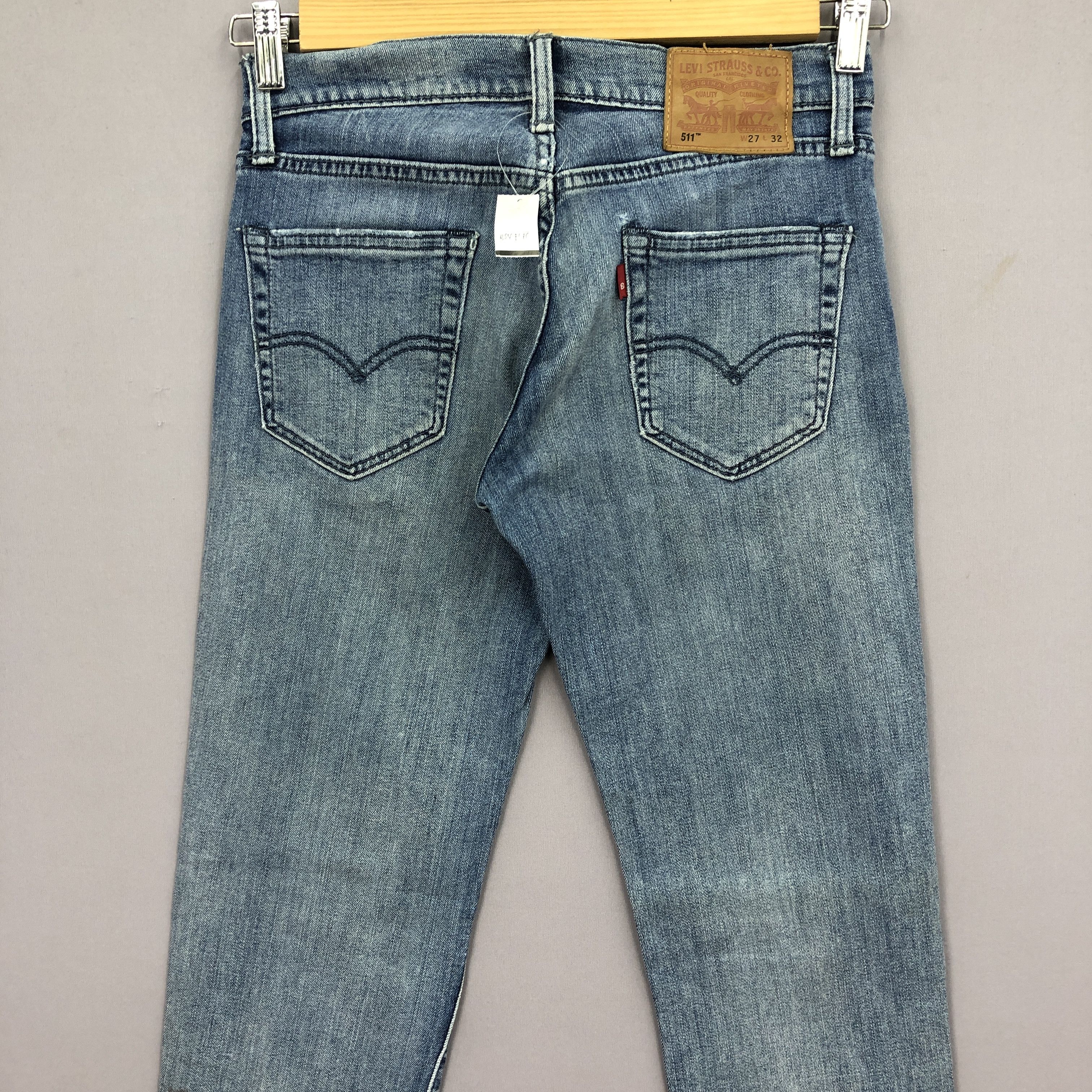 Levi's Vintage Levis 511 Jeans Light Wash Skinny Denim BS47170 Size 28" / US 6 / IT 42 - 4 Thumbnail