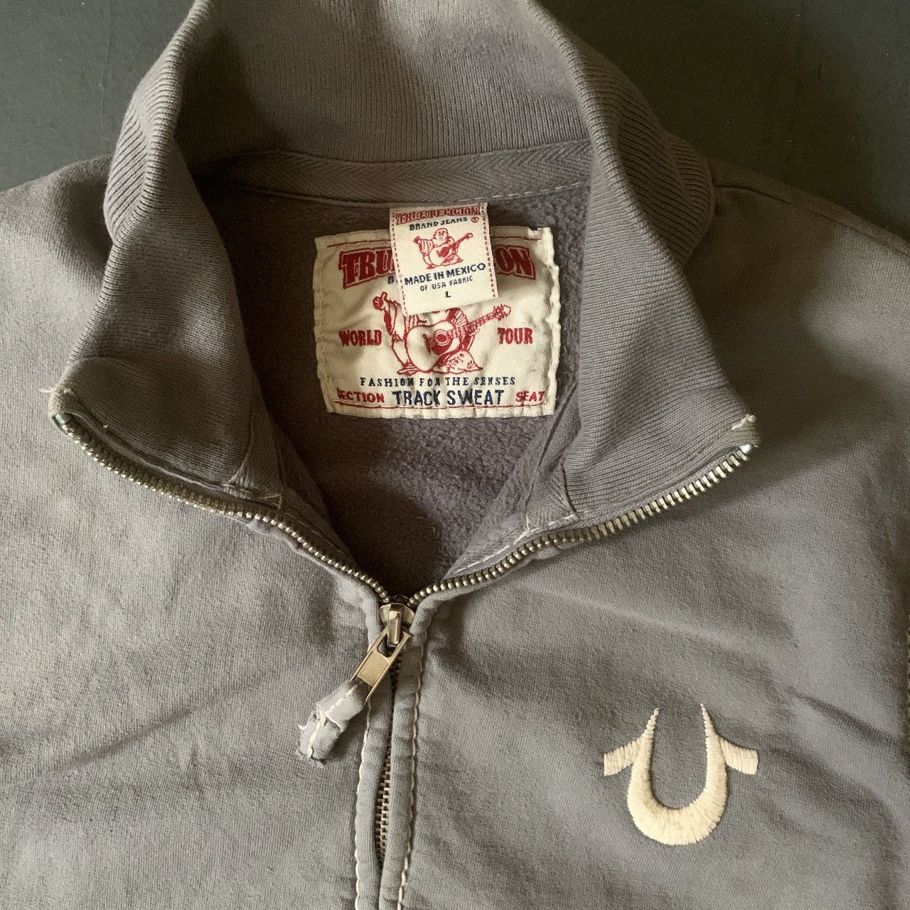 True Religion × Vintage True Religion Track Sweat Zip Up, Size L Size US L / EU 52-54 / 3 - 1 Thumbnail
