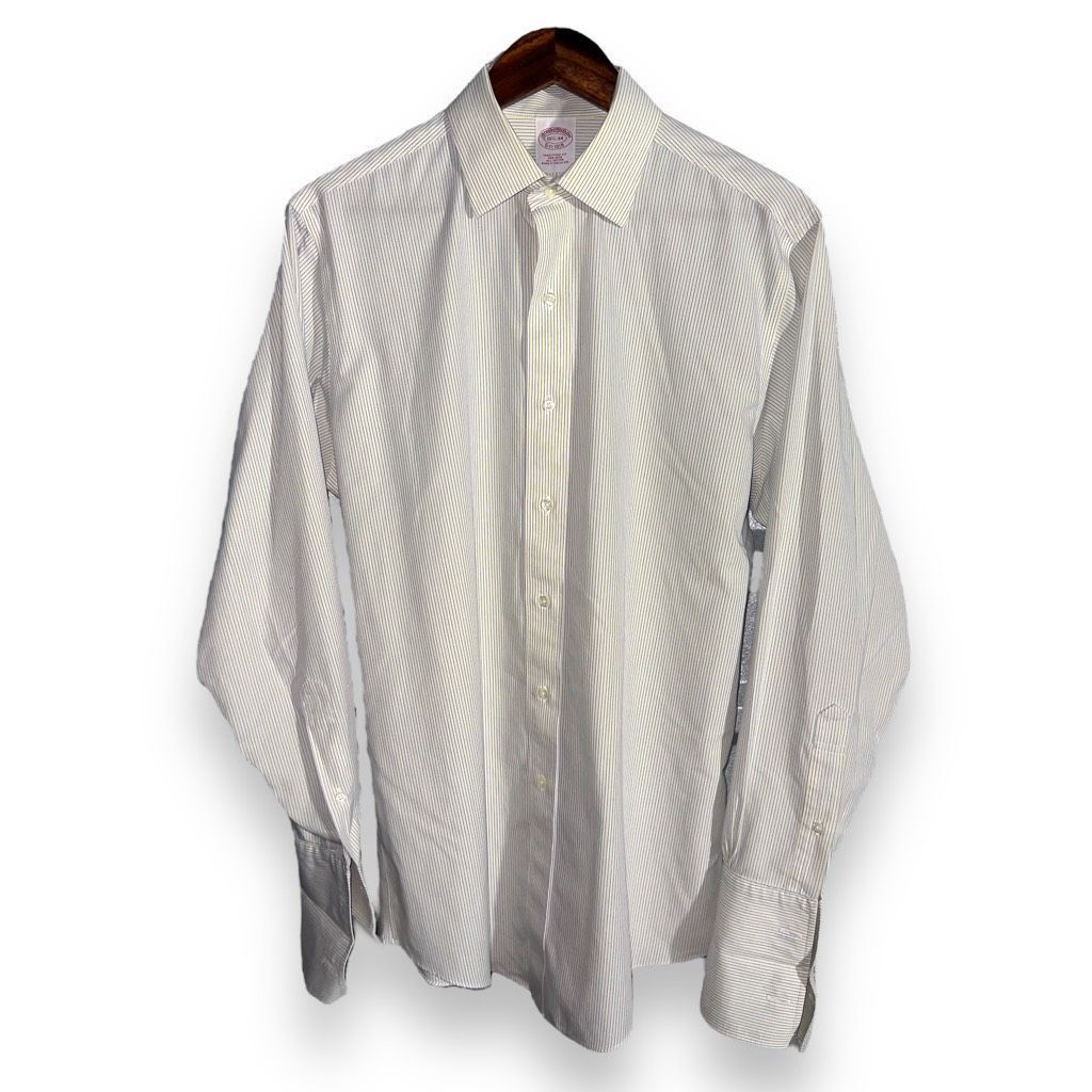 Brooks Brothers Yellow Brooks Brothers 1818 French Cuff Button Down Shirt 15 Size US M / EU 48-50 / 2 - 1 Thumbnail