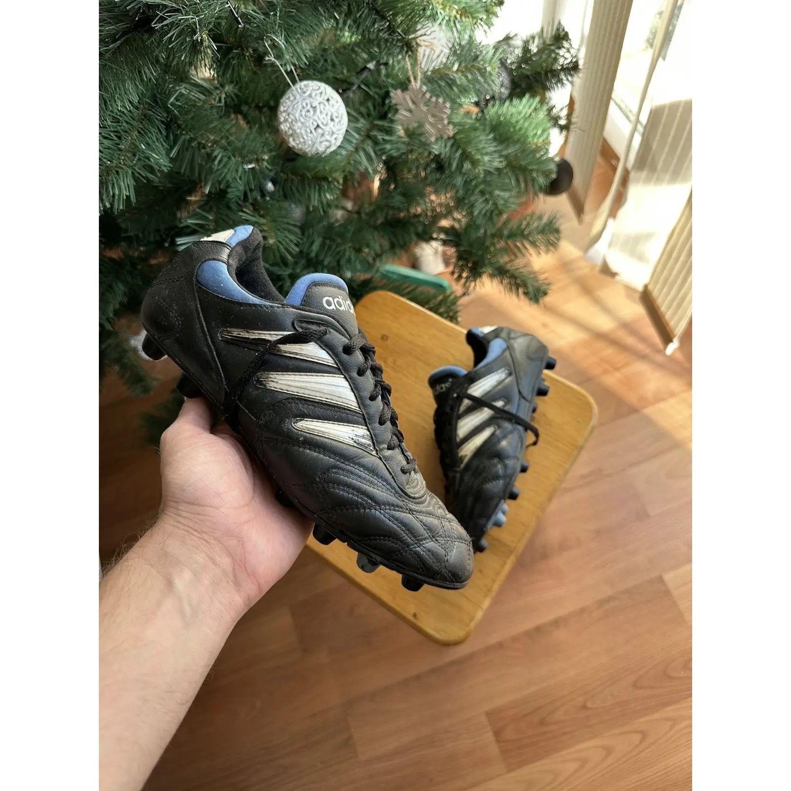 Adidas VTG Adidas Retro Leather Football Boots 9 US Size US 9 / EU 42 - 2 Thumbnail