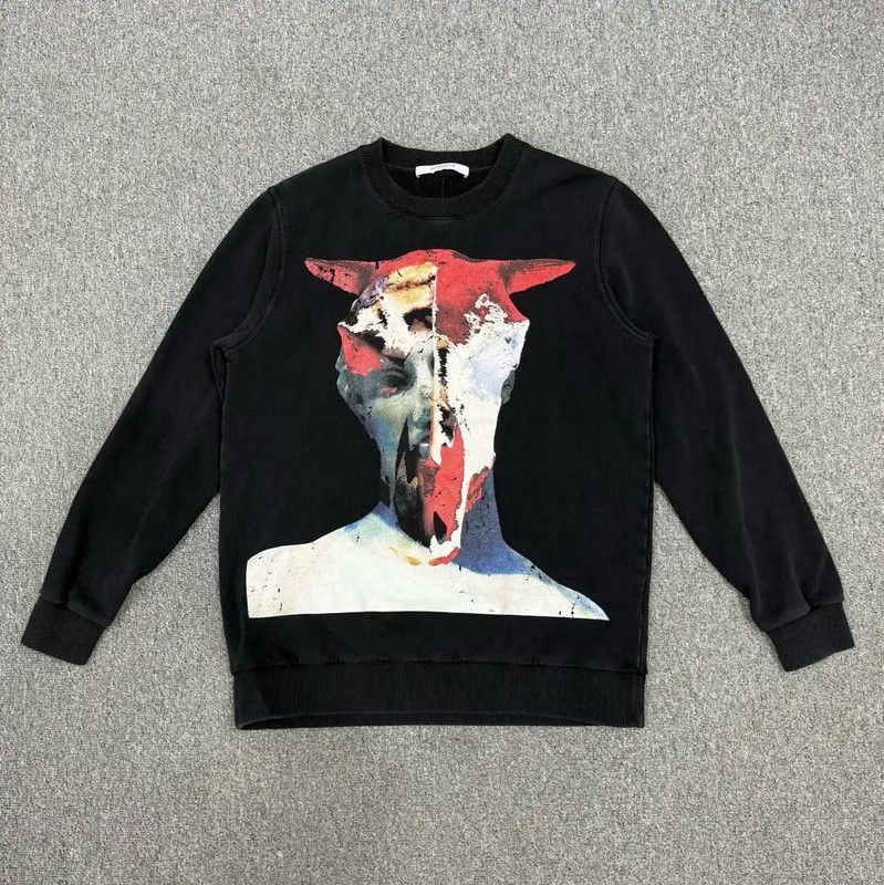 Givenchy Givenchy Black Cotton Men's Sweatshirt with Art Print 0089 Size US S / EU 44-46 / 1 - 1 Thumbnail