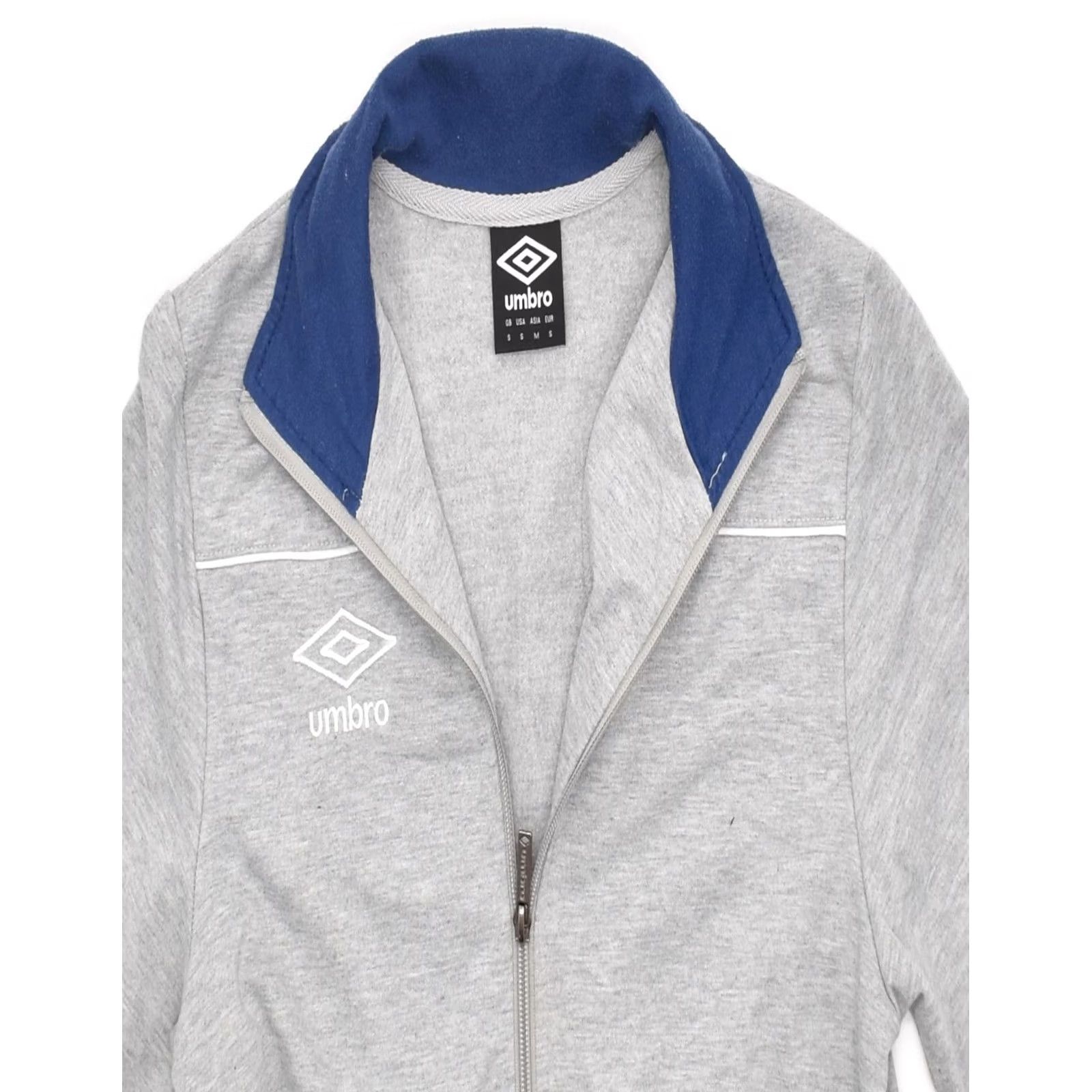 Umbro UMBRO Mens Tracksuit Top Jacket Small Grey Cotton SV15 Size 36R - 4 Thumbnail