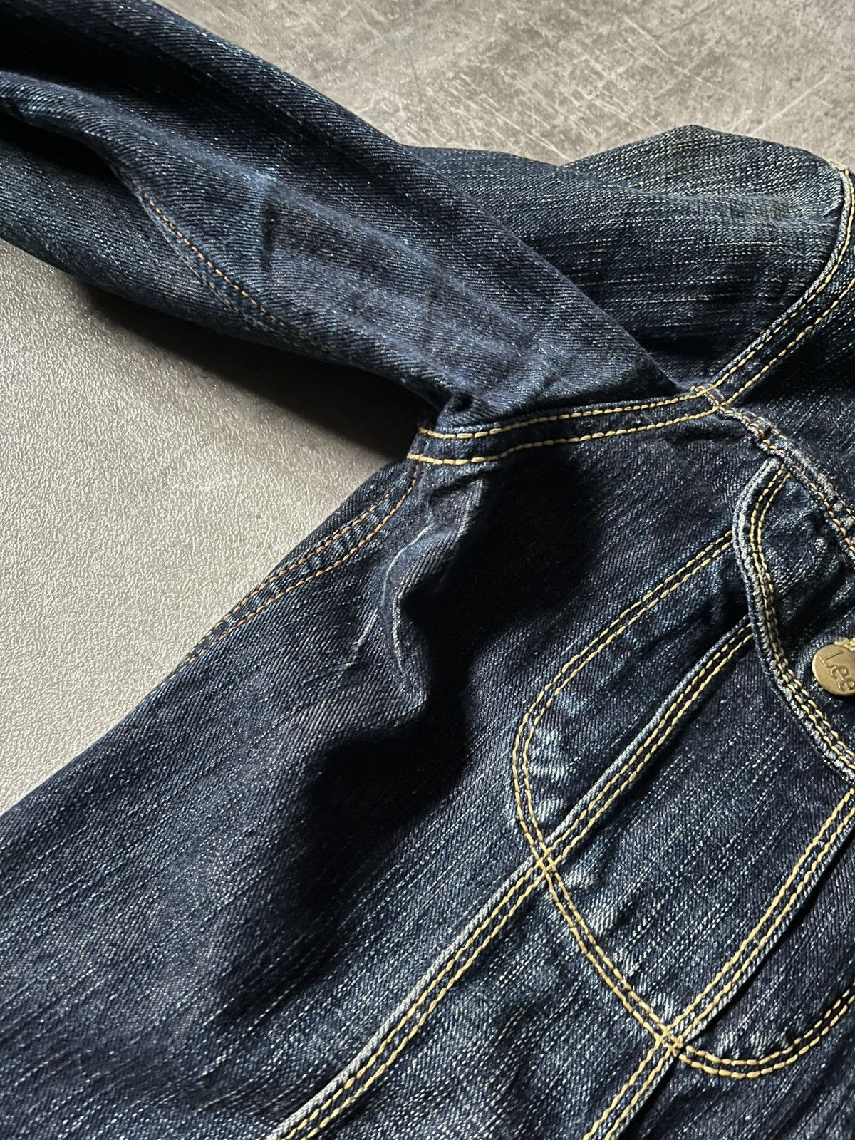 Lee Lee 100 J denim jacket navy very rare 70s Size US L / EU 52-54 / 3 - 9 Thumbnail