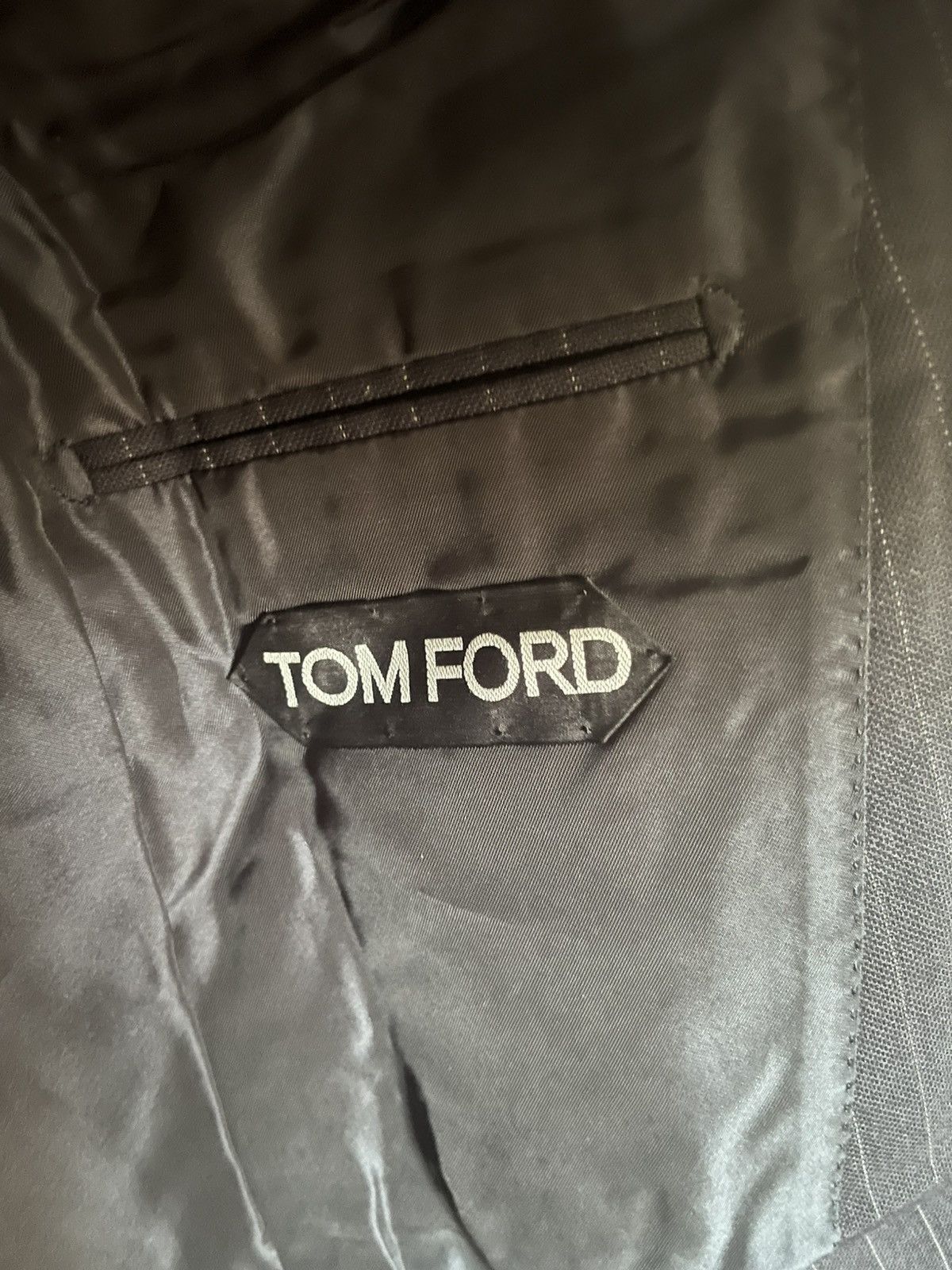 Tom Ford Tom Ford black wool pinstripe blazer uk 40 it 50 Size 40R - 3 Thumbnail