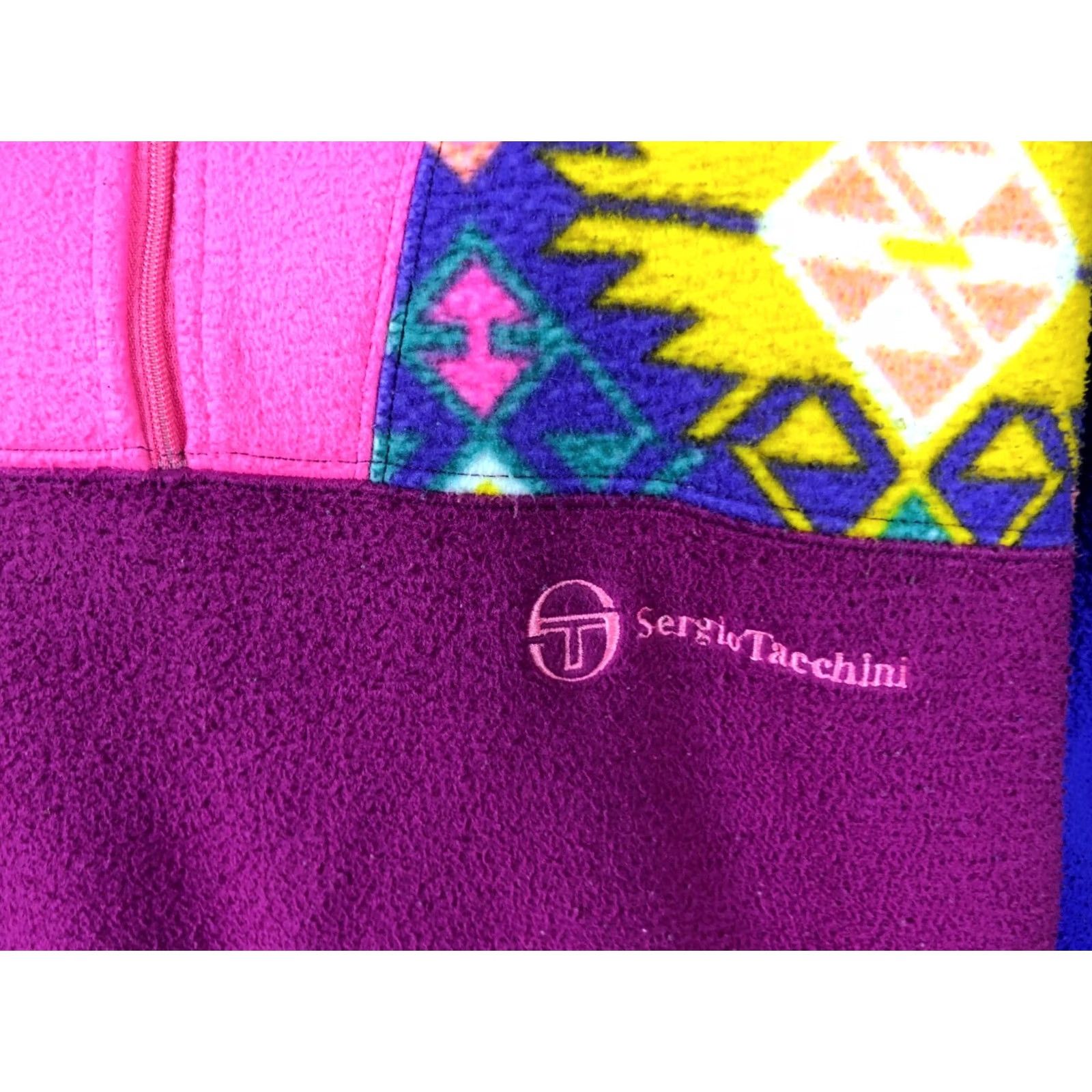 Sergio Tacchini Sergio Tacchini Jacket Geometric Multicolor Women L 1/2 Zip Short Sleeve/Long Sleeve Casual 1/2 Zip Hoodie? Size L / US 10 / IT 46 - 6 Thumbnail